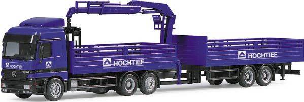 Mercedes-Benz Actros L pick-up trailer / loading crane "Hochtief"