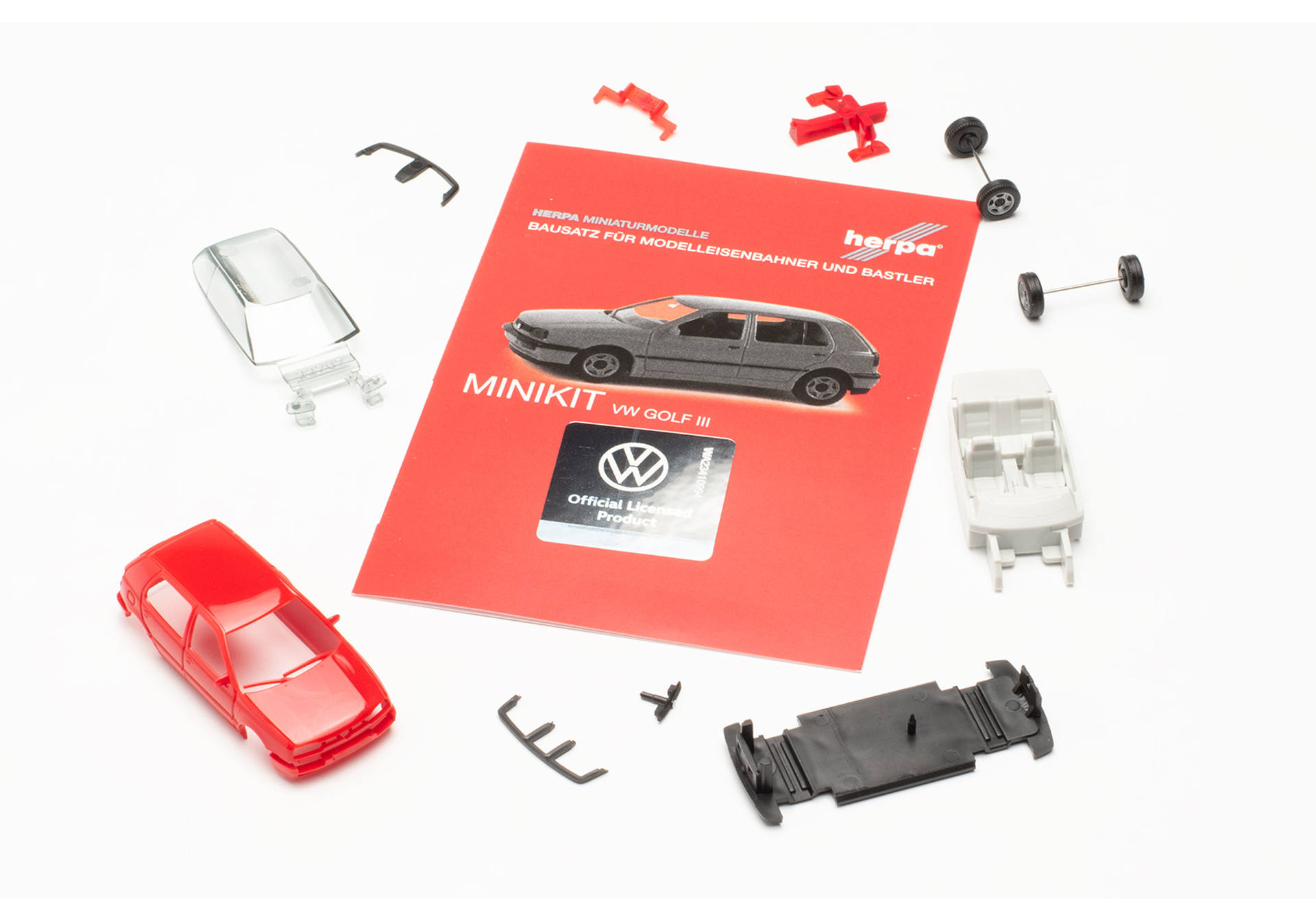 Herpa MiniKit: Volkswagen (VW) Golf III, light red