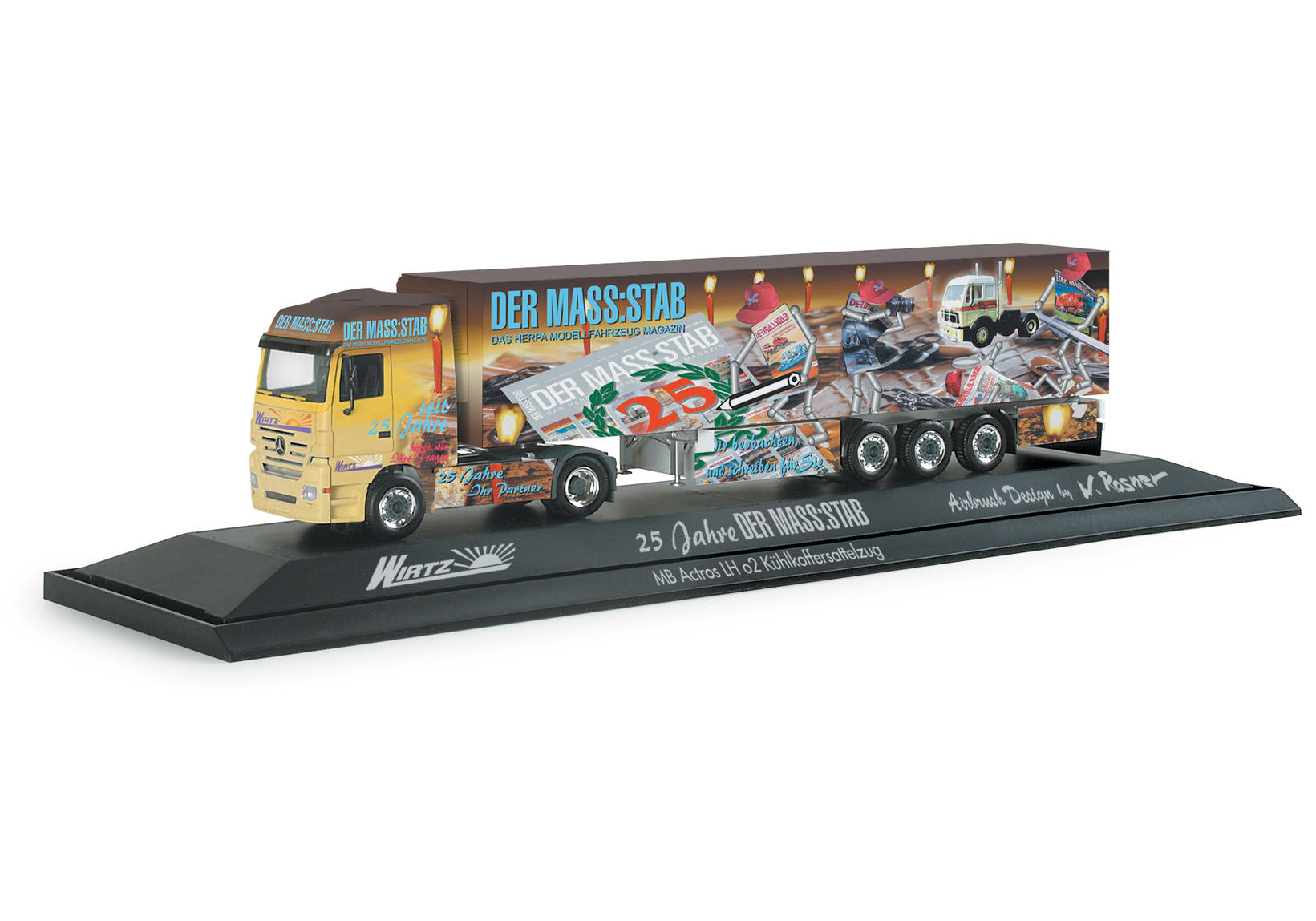 Mercedes-Benz Actros LH refrigerated box trailer "25th anniversary of DER MASS:STAB / Wirtz"