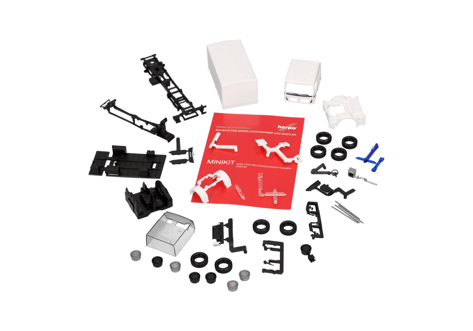 Herpa MiniKit: MAN TGM Mehrzweckkraftwagen (MzKW), weiß (1 Stück)