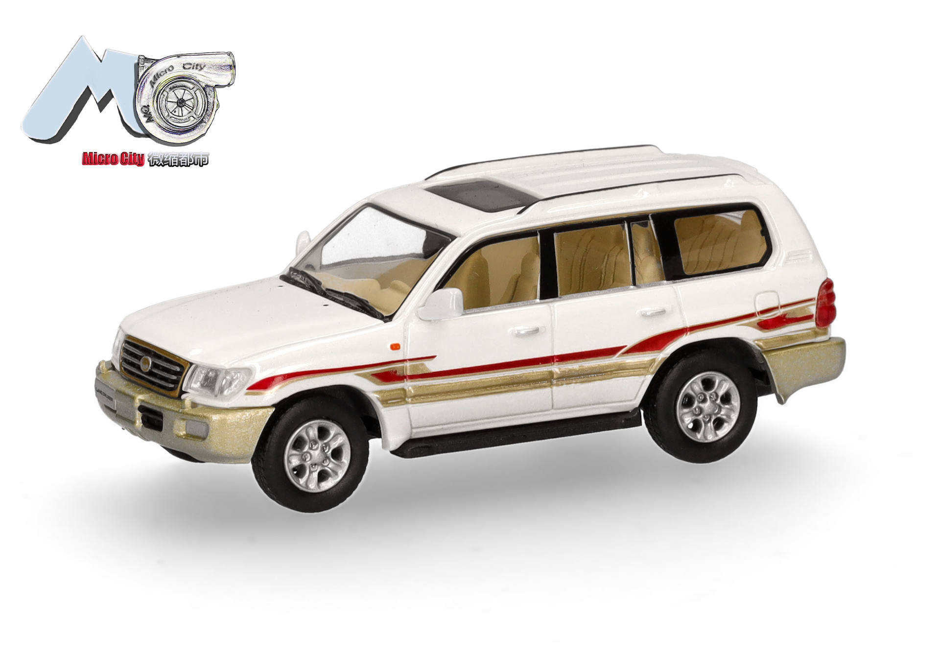 Lc 100 Model MicroCity: Toyota Landcruiser LC 100, white (1998-2007) | 87MC000006