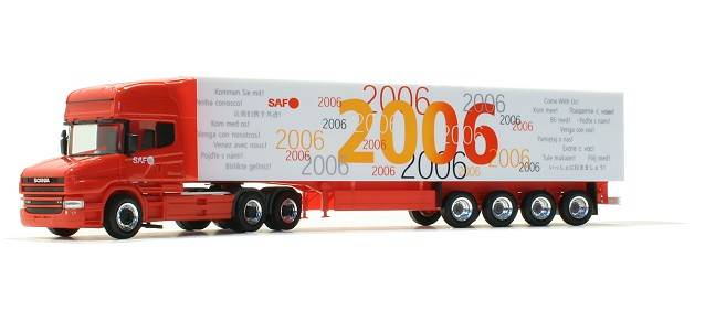 Scania conventional box semitrailer "SAF"