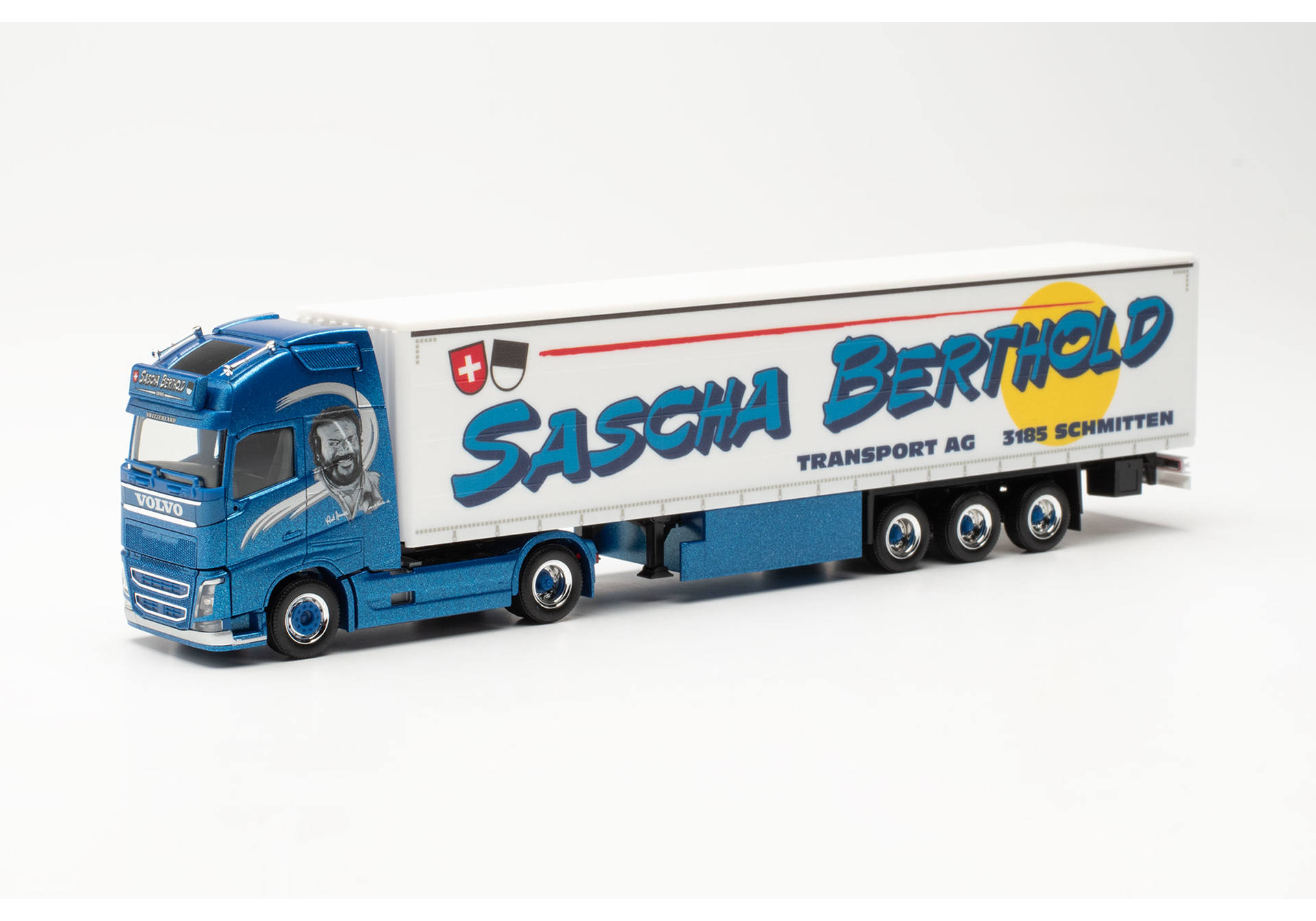 Volvo FH GL XL 2013 curtain canvas semitrailer "Sascha Berthold" (Swiss)