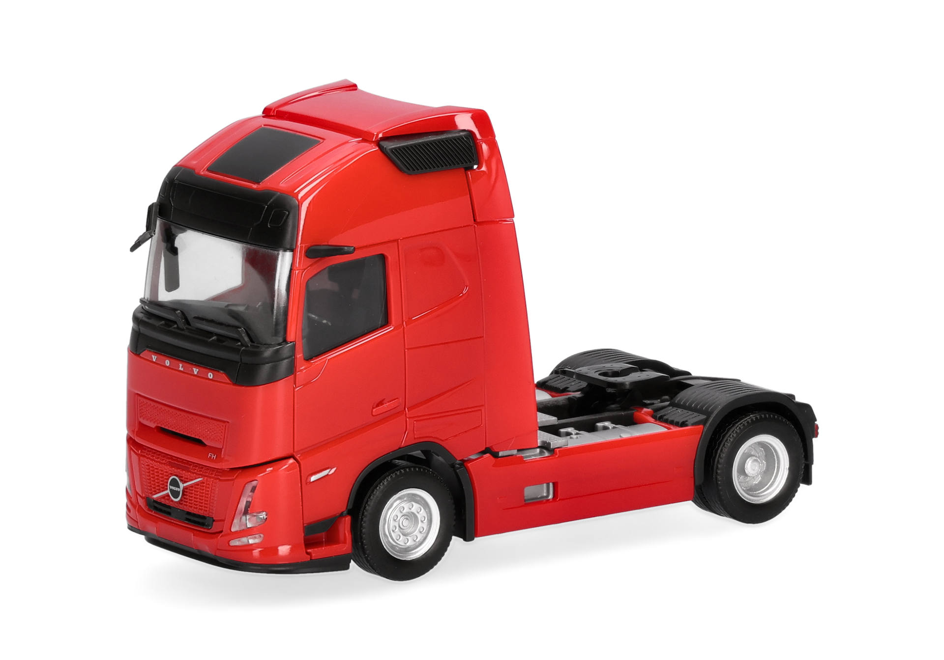 truck, cab, semi-truck, red, model