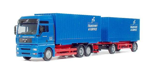 MAN TGA XXL Wechselcargoboxen-Hängerzug "Transport & Service"