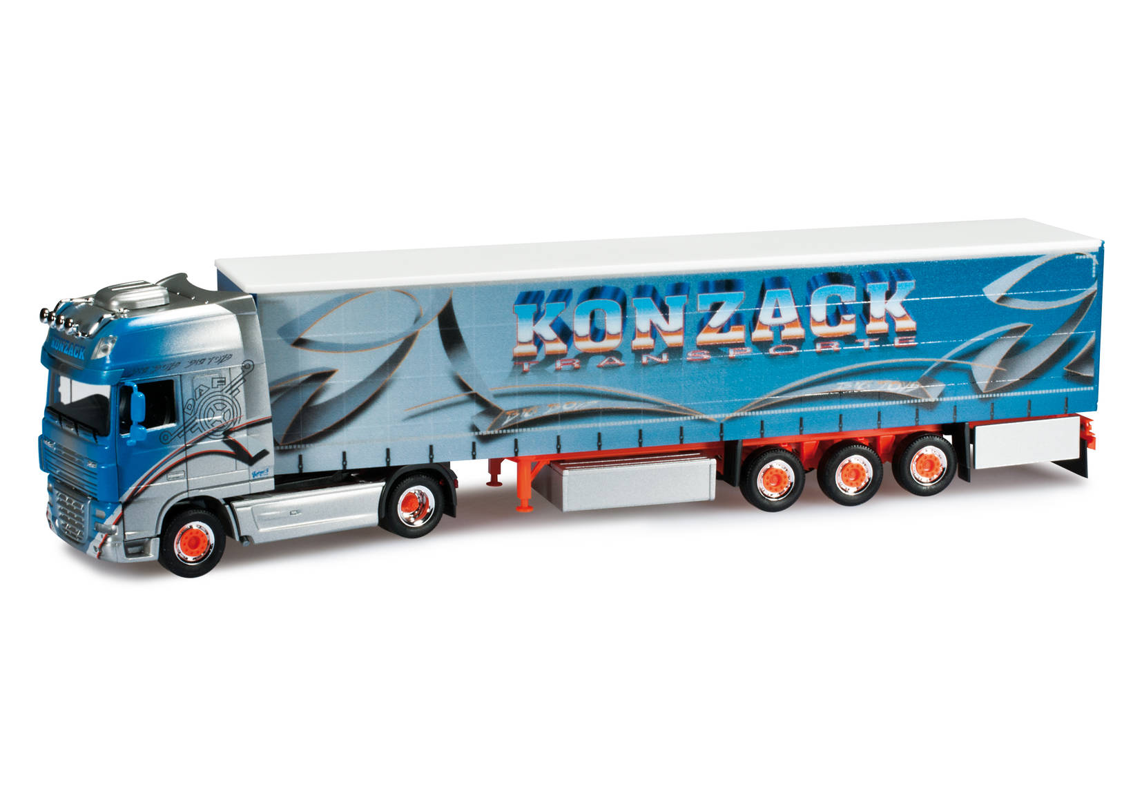 DAF XF 105 SSC Gardinenplanen Sattelzug "Andreas Konzack"