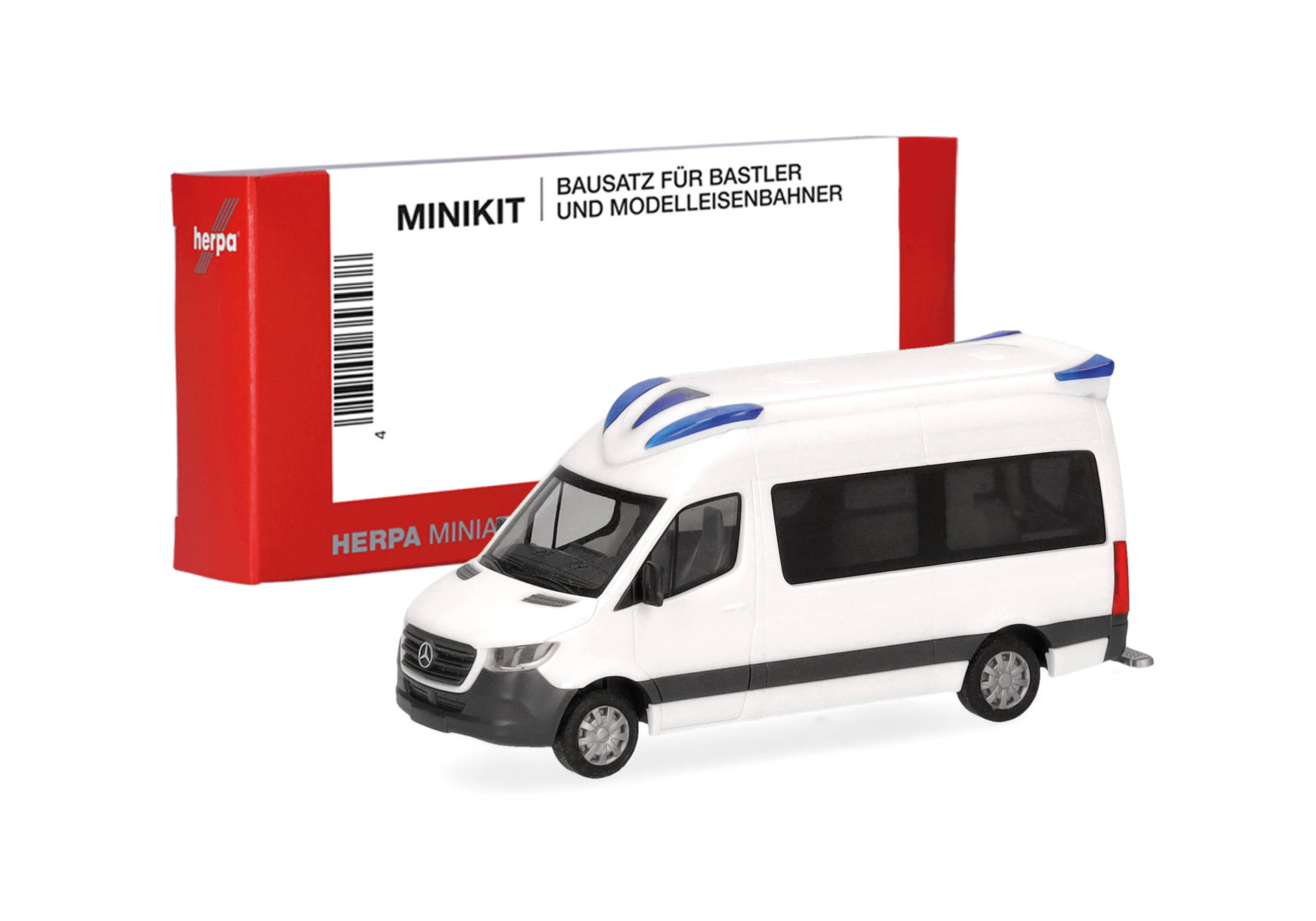 Herpa MiniKit: Mercedes-Benz Sprinter '18 Rettungswagen Delfis,weiß (1 Stück)