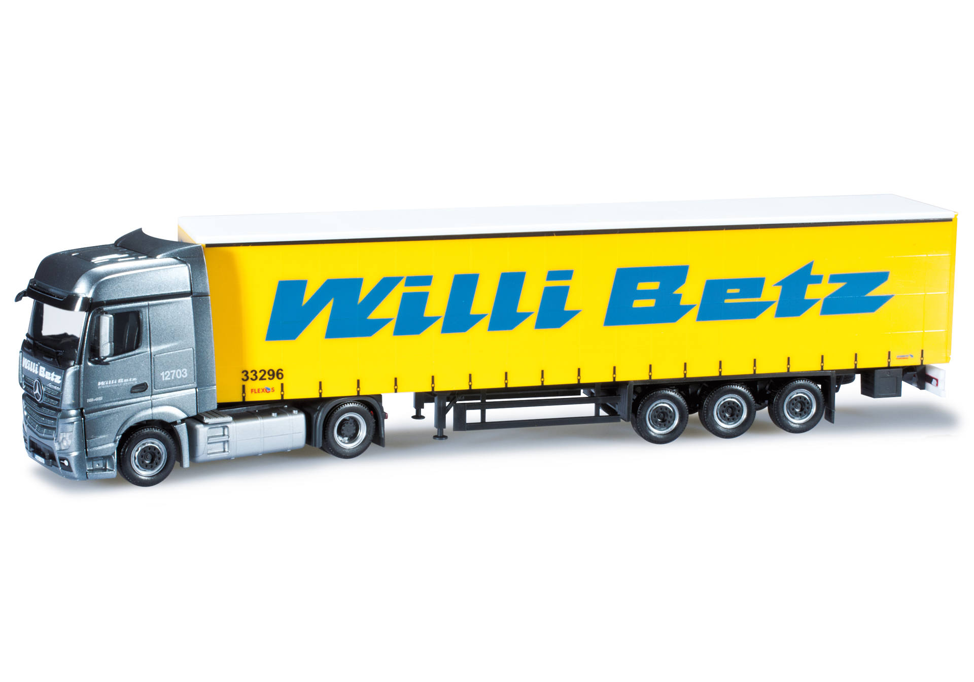 Herpa Mercedes Benz Actros Bigspace Gardinenplanen Sattelzug Betz