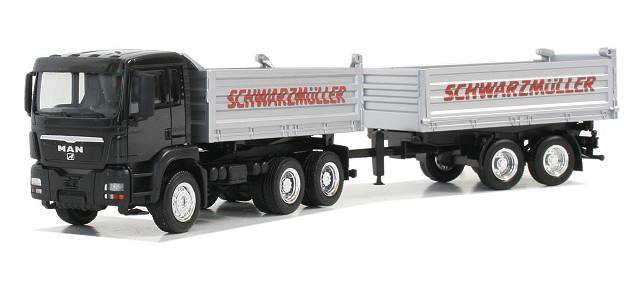 MAN TGS M axle dump trailer "Schwarzmüller"