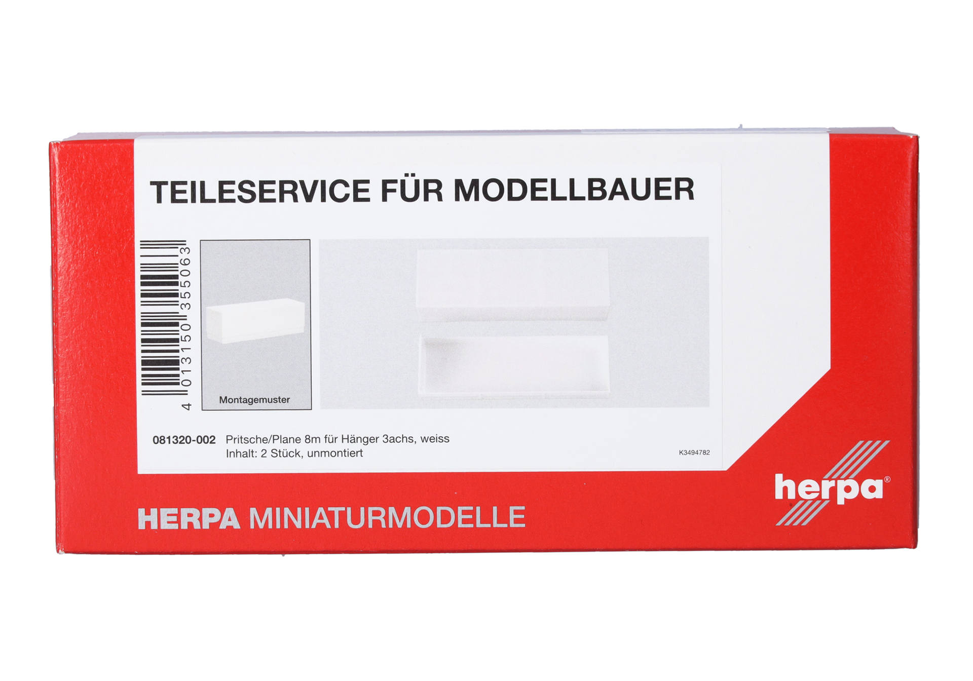 Teileservice: Pritsche/Plane 8m für 3achs Hängerfahrgestell (2 Stück)