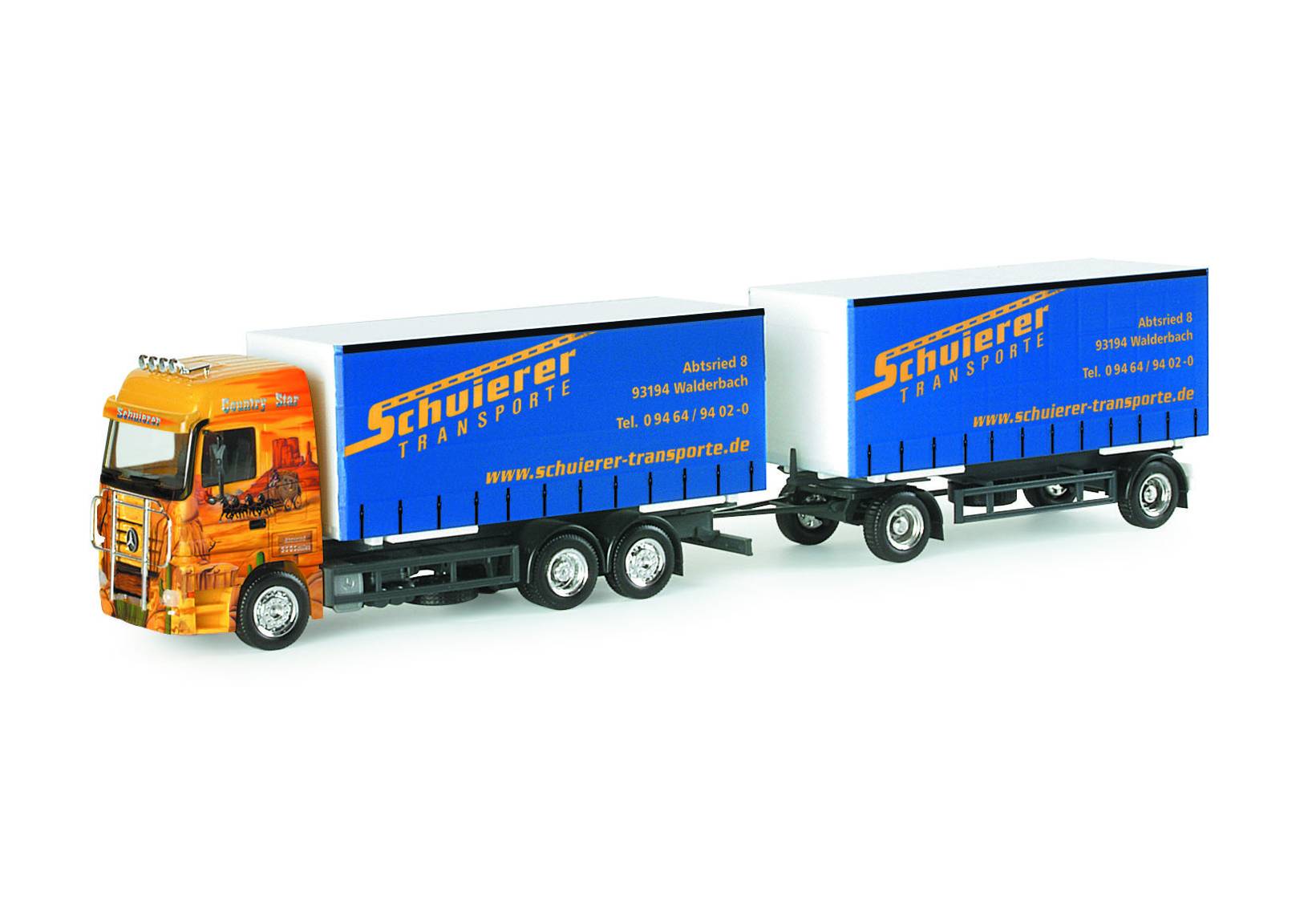 Mercedes-Benz Actros LH 02 interchange curtain canvas trailer "Schuierer"