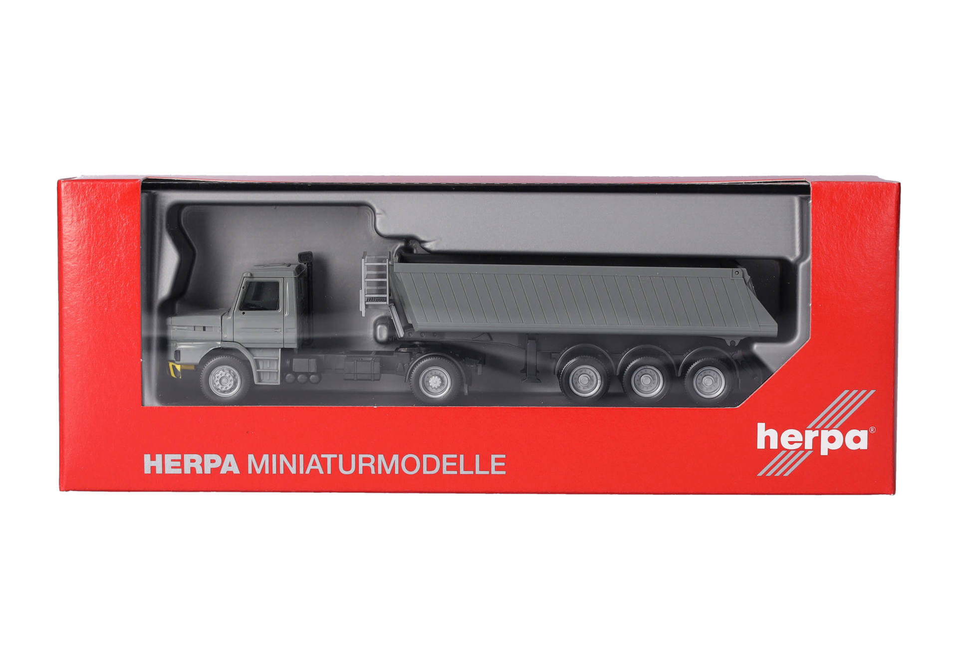 Scania Hauber Kipp-Sattelzug, grau/gelb