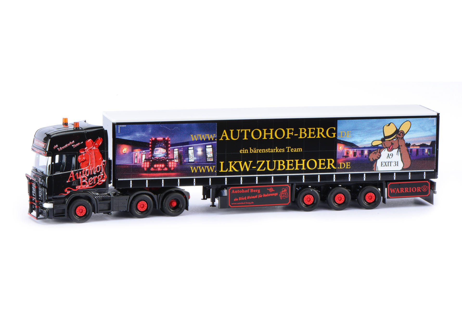 Scania R Gardinenplanen-Sattelzug "Black Warrior"