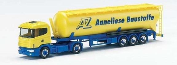 Scania 124 HL Kippsilo saddle train 2a/3a
