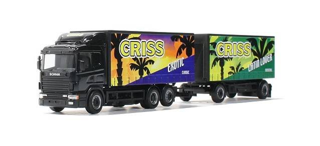 Scania 124 curtain tarp trailer "CRISS"