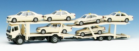 Mercedes-Benz SK car transporter + 6 taxi models