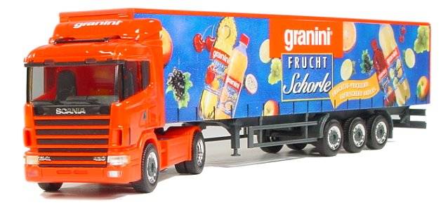Scania 124 curtain canvas semitrailer "granini"