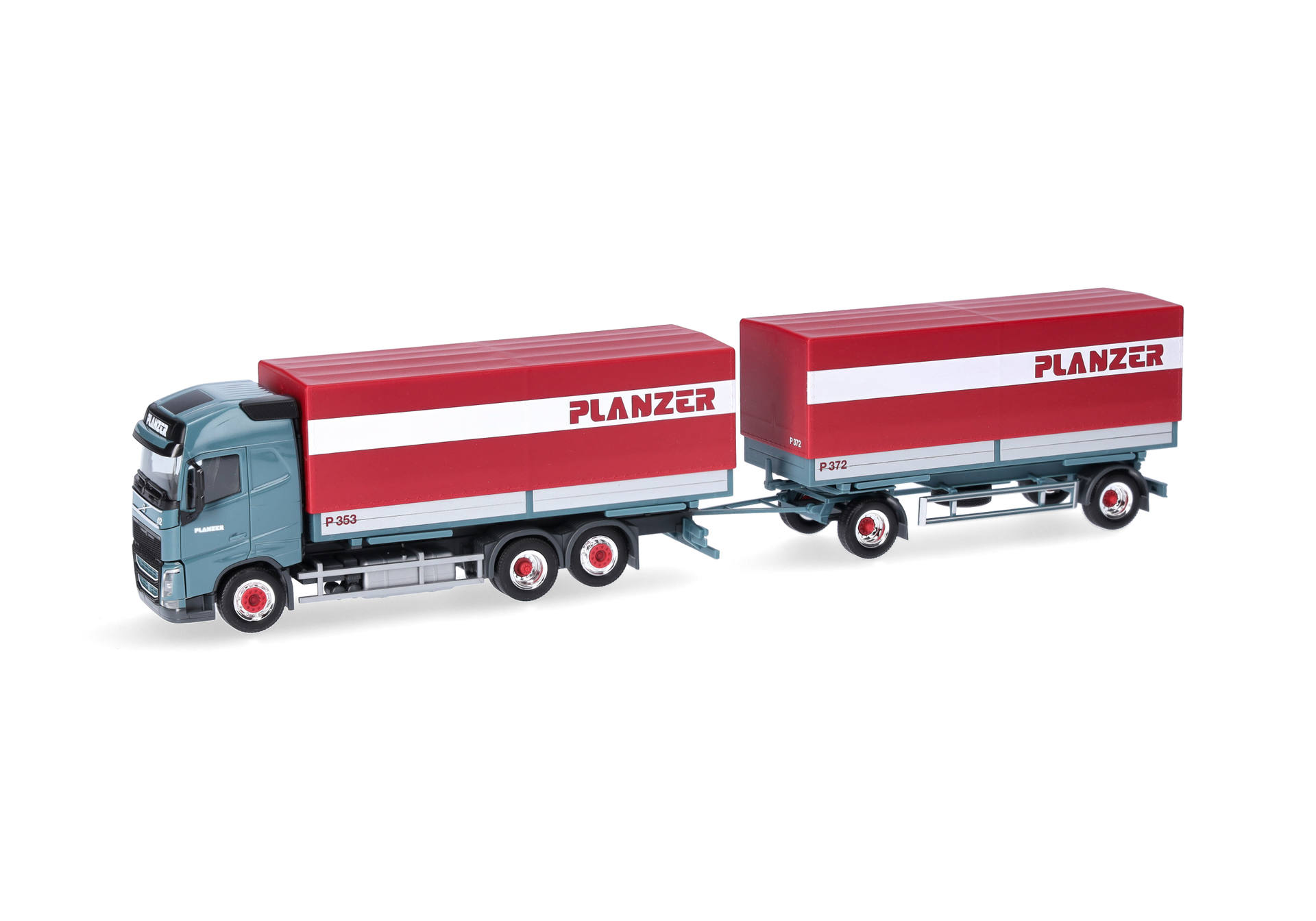Volvo FH Globetrotter canvas semitrailer truck "Planzer"
