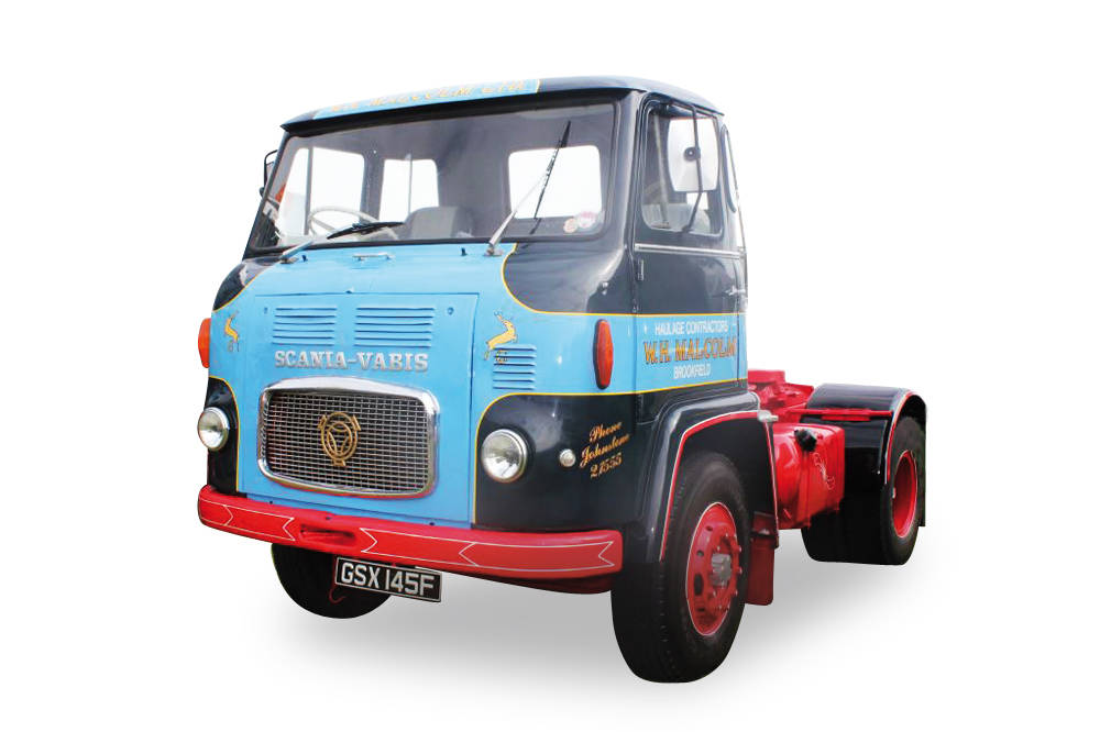 Scania LB 76 Flachbett Sattelzug "WH Malcolm"