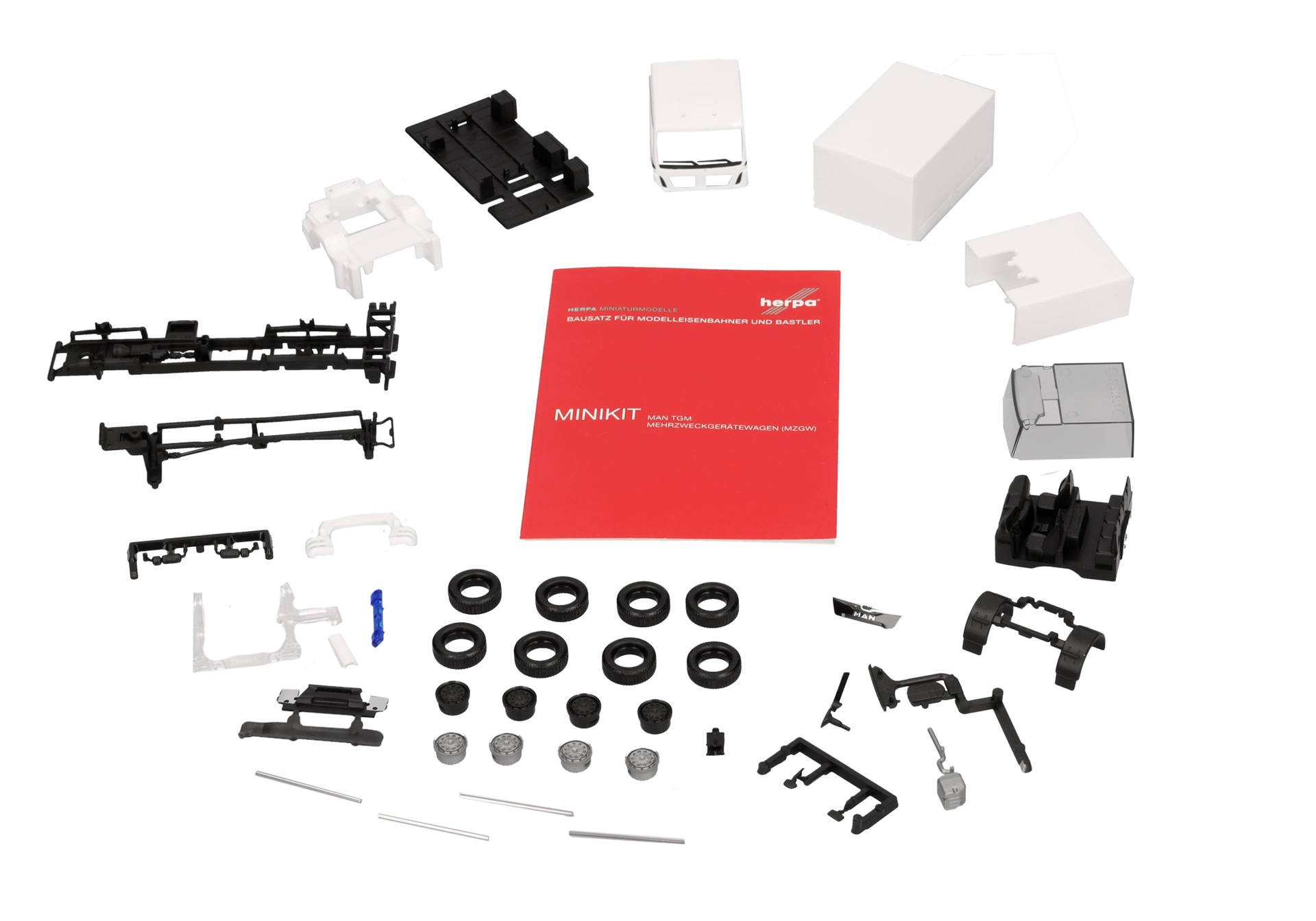 Herpa MiniKit: MAN TGM Mehrzweckgerätewagen (MzGW), weiß (1 Stück)