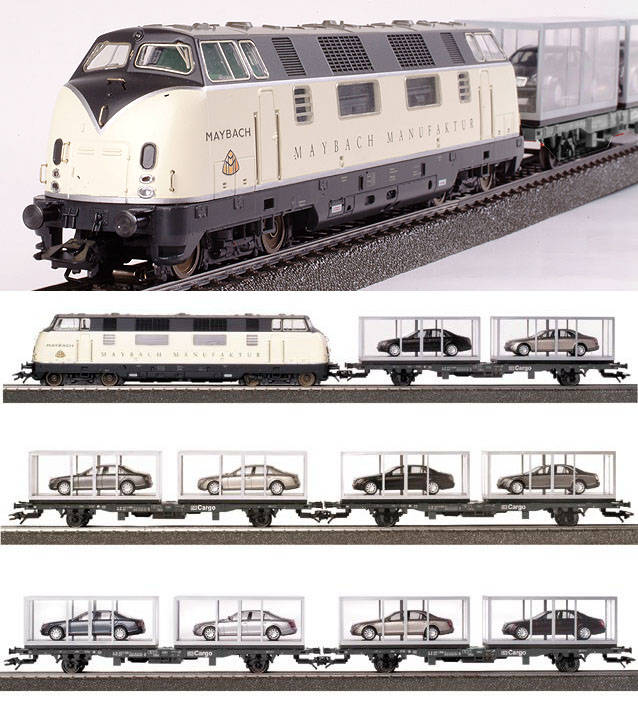 Autotransportzug Maybach "Klassiker der Zukunft" Herpa/Märklin (Wechselstromausführung)