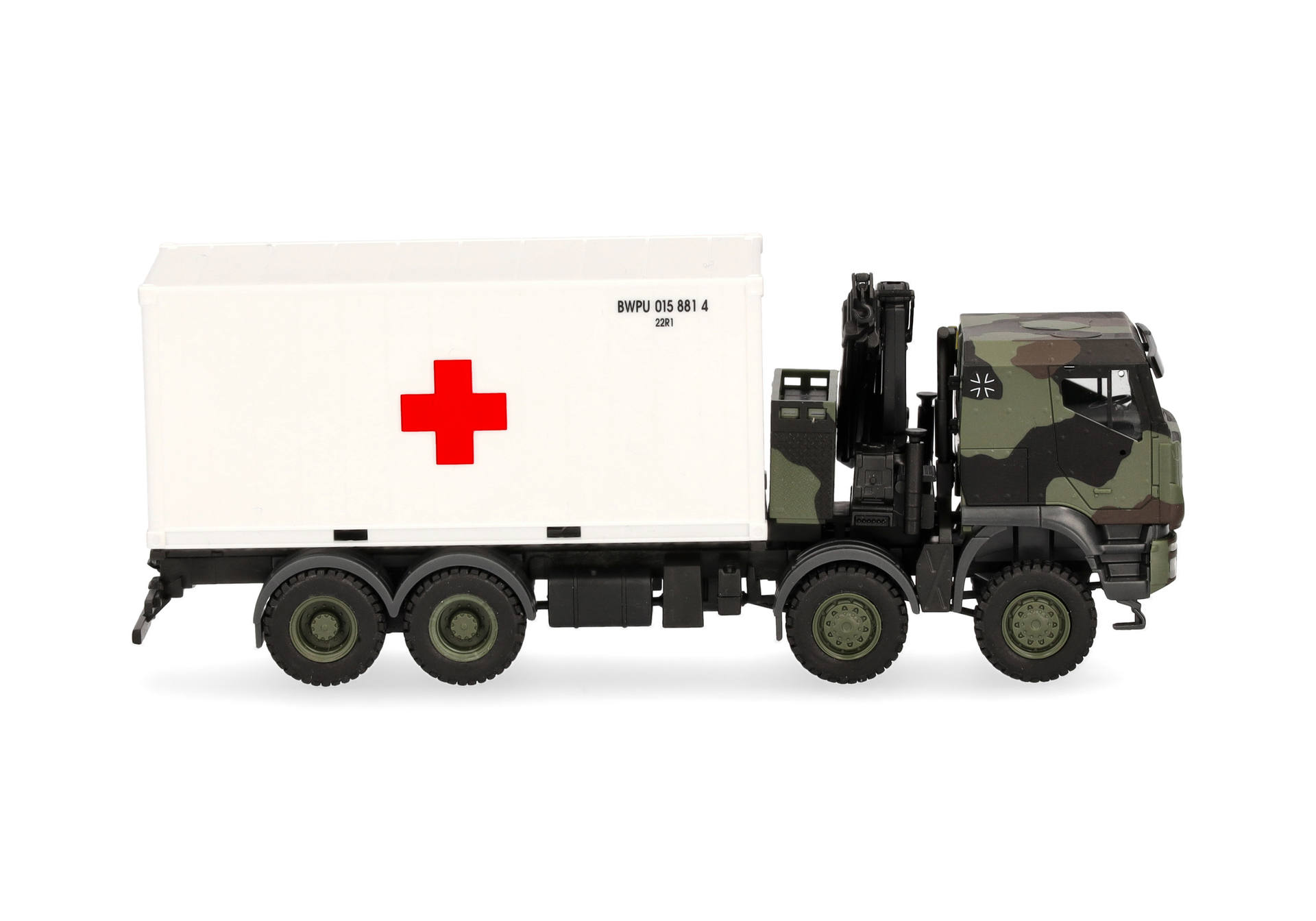 Iveco Trakker 8x8 mit Ladekran 20 ft. Container "Bundeswehr"