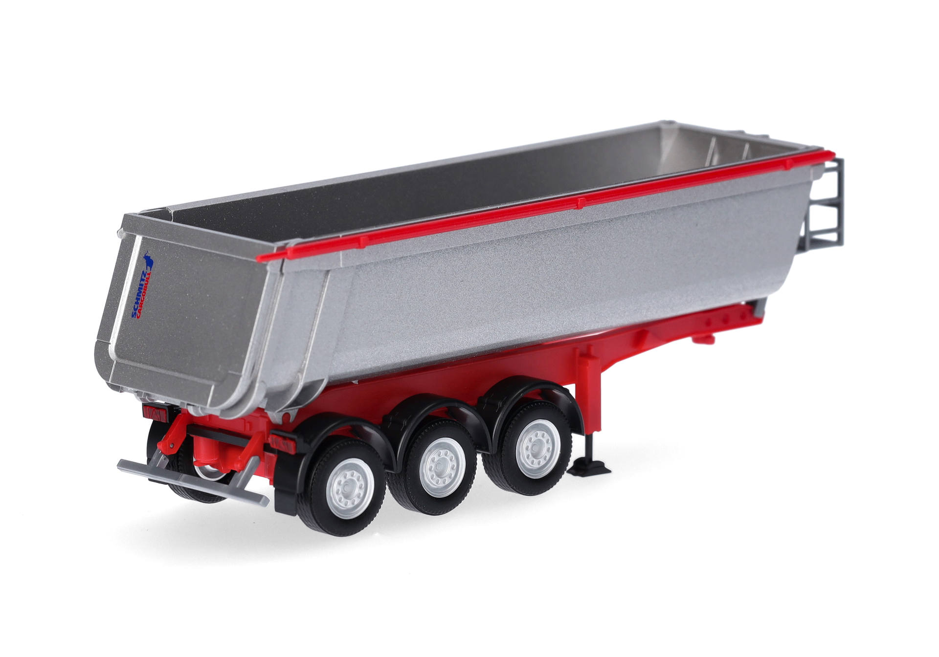 Schmitz Cargobull dump semitrailer with steel trough, silver metallic