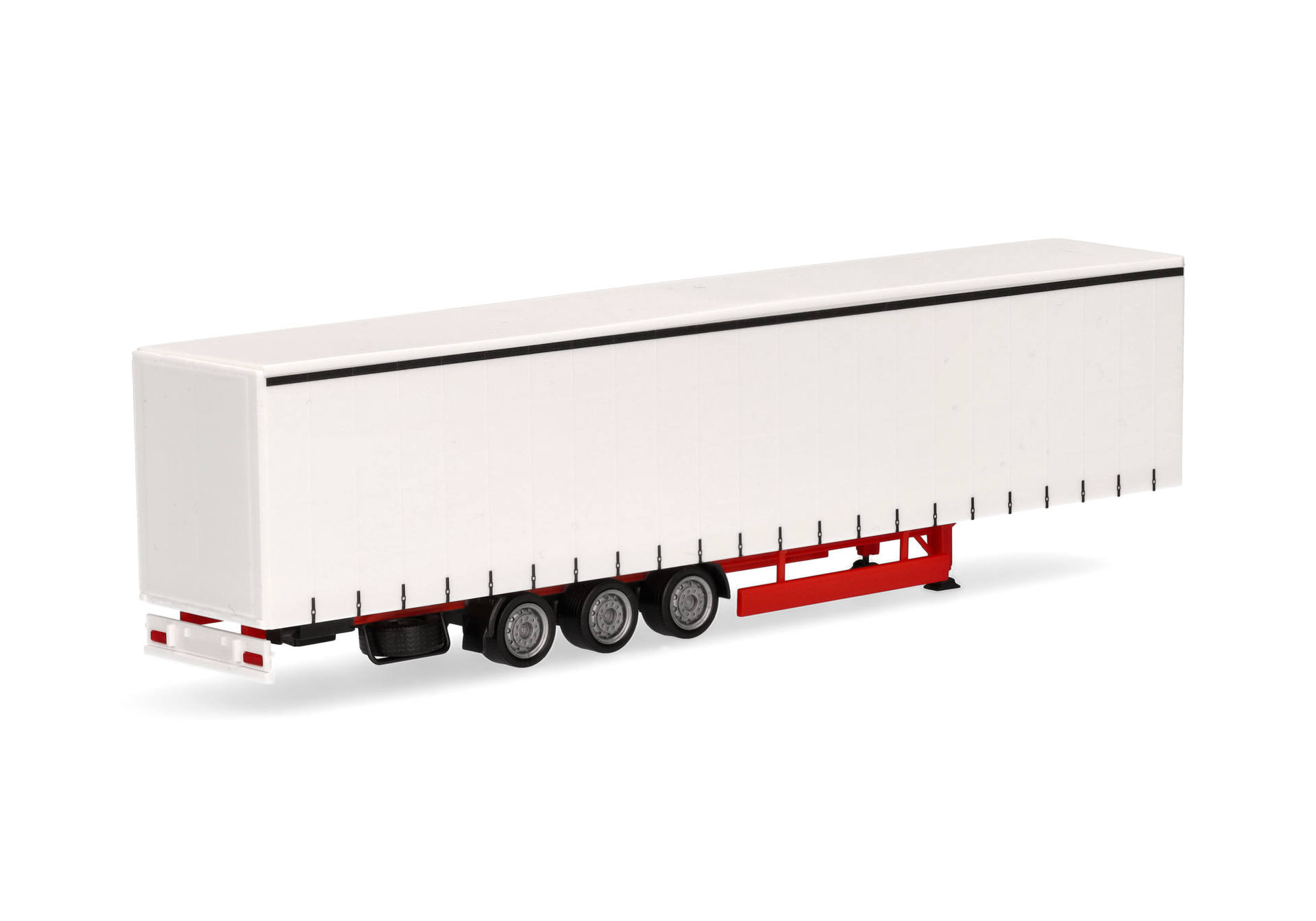 Volume curtain canvas semitrailer 3-axles, white