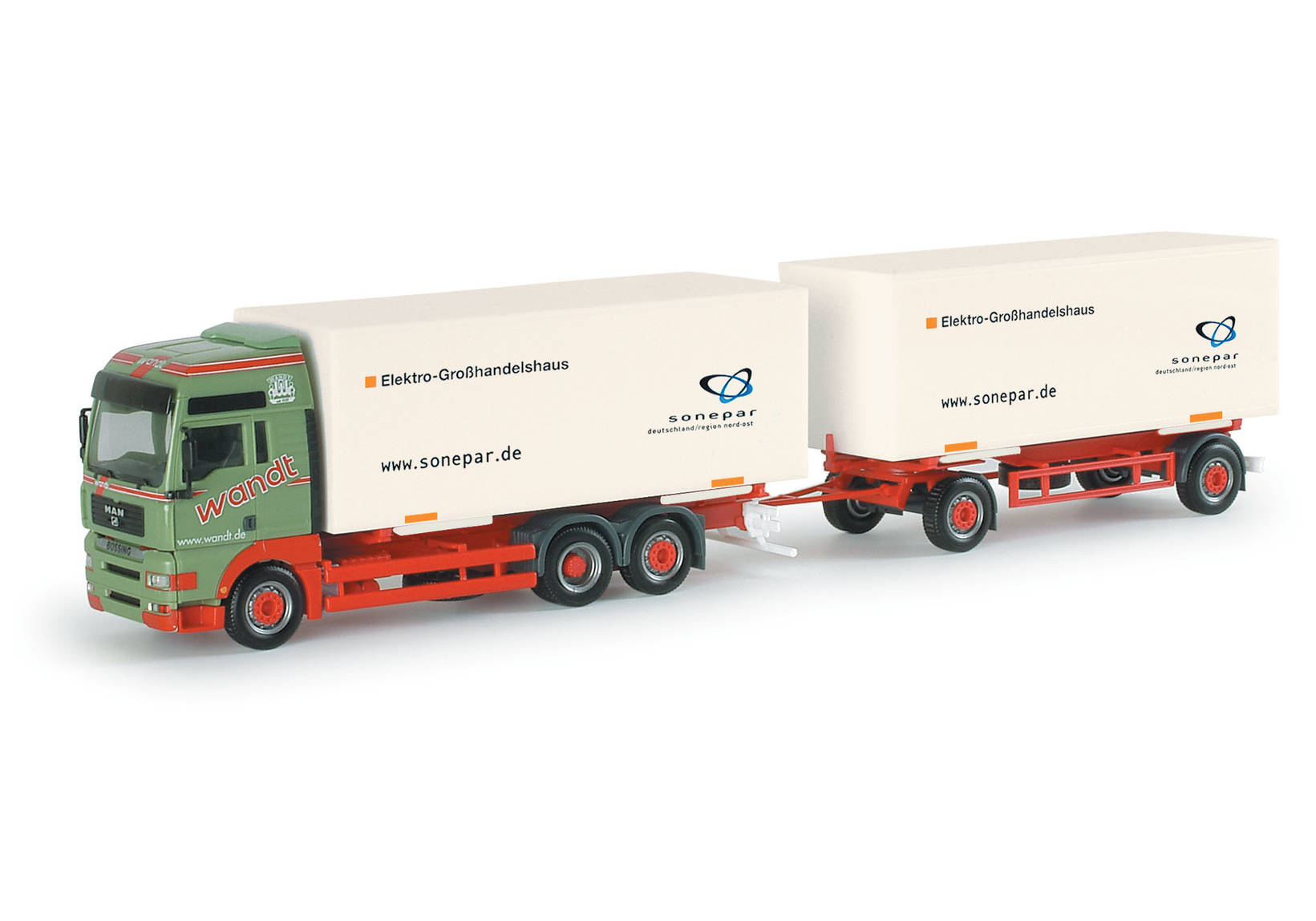 MAN TGA XXL interchangeable box trailer "Wandt"
