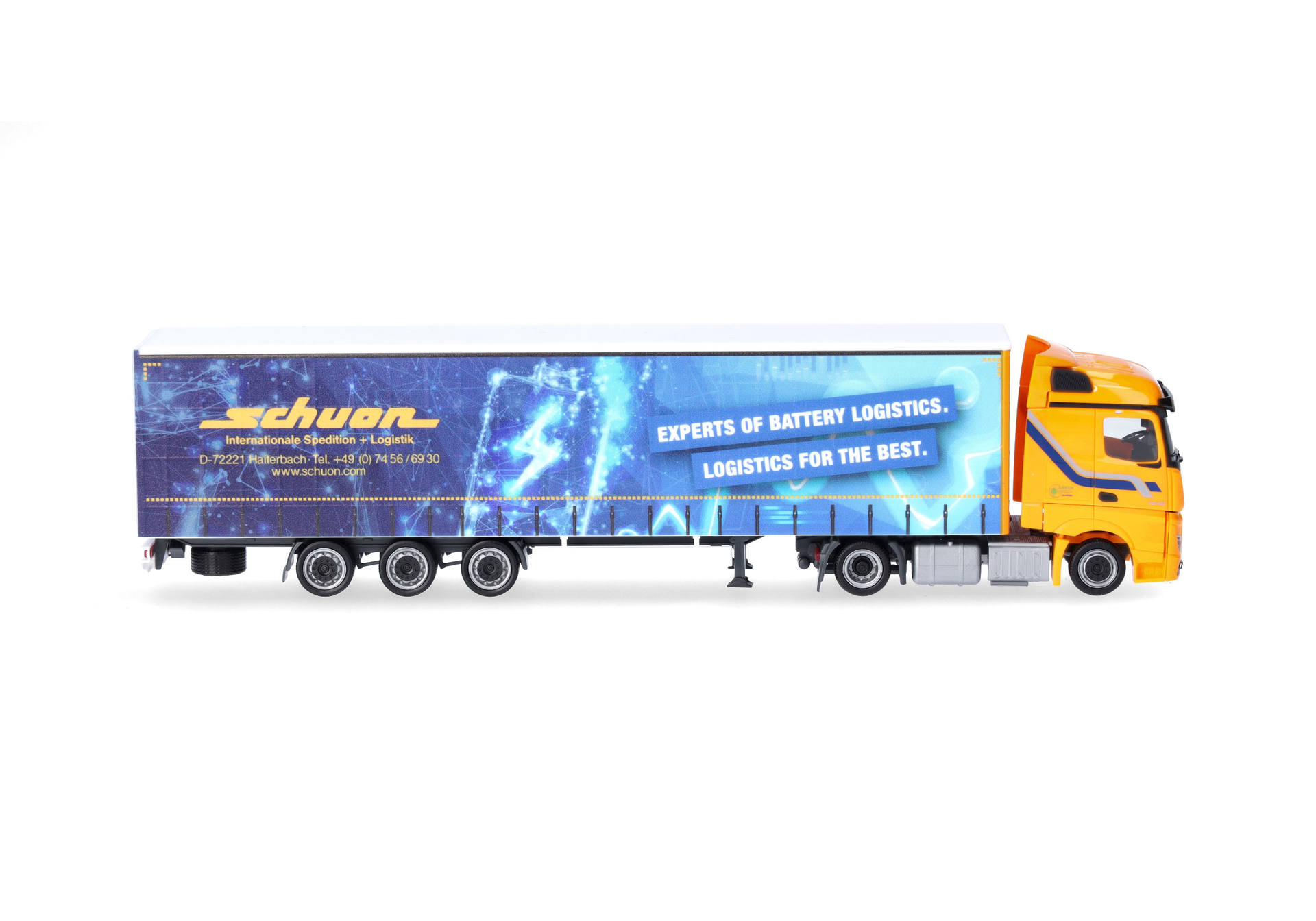 Mercedes-Benz Actros L 18 Streamspace Jumbogardinenplanen-Sattelzug "Schuon"