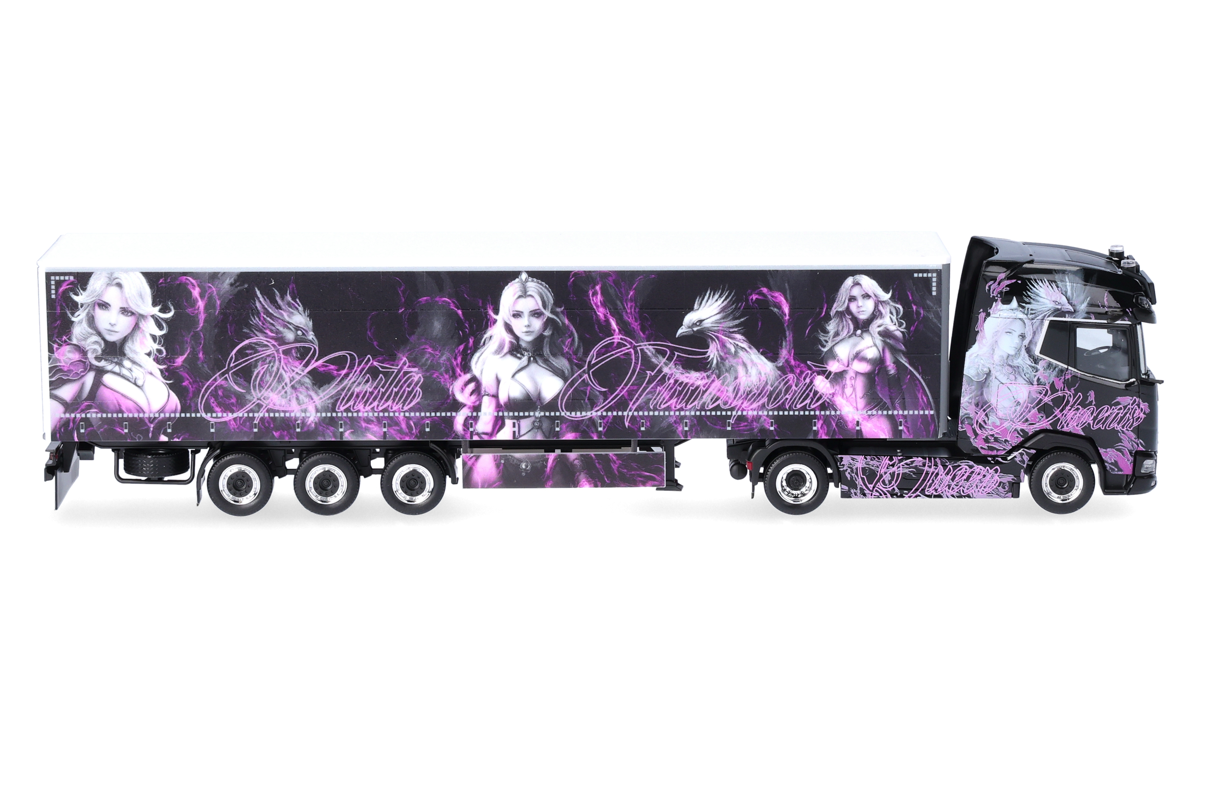 DAF XG+ curtain canvas semitrailer truck "Pluta/Phoenix Queen" (Poland/Gnuszyn)