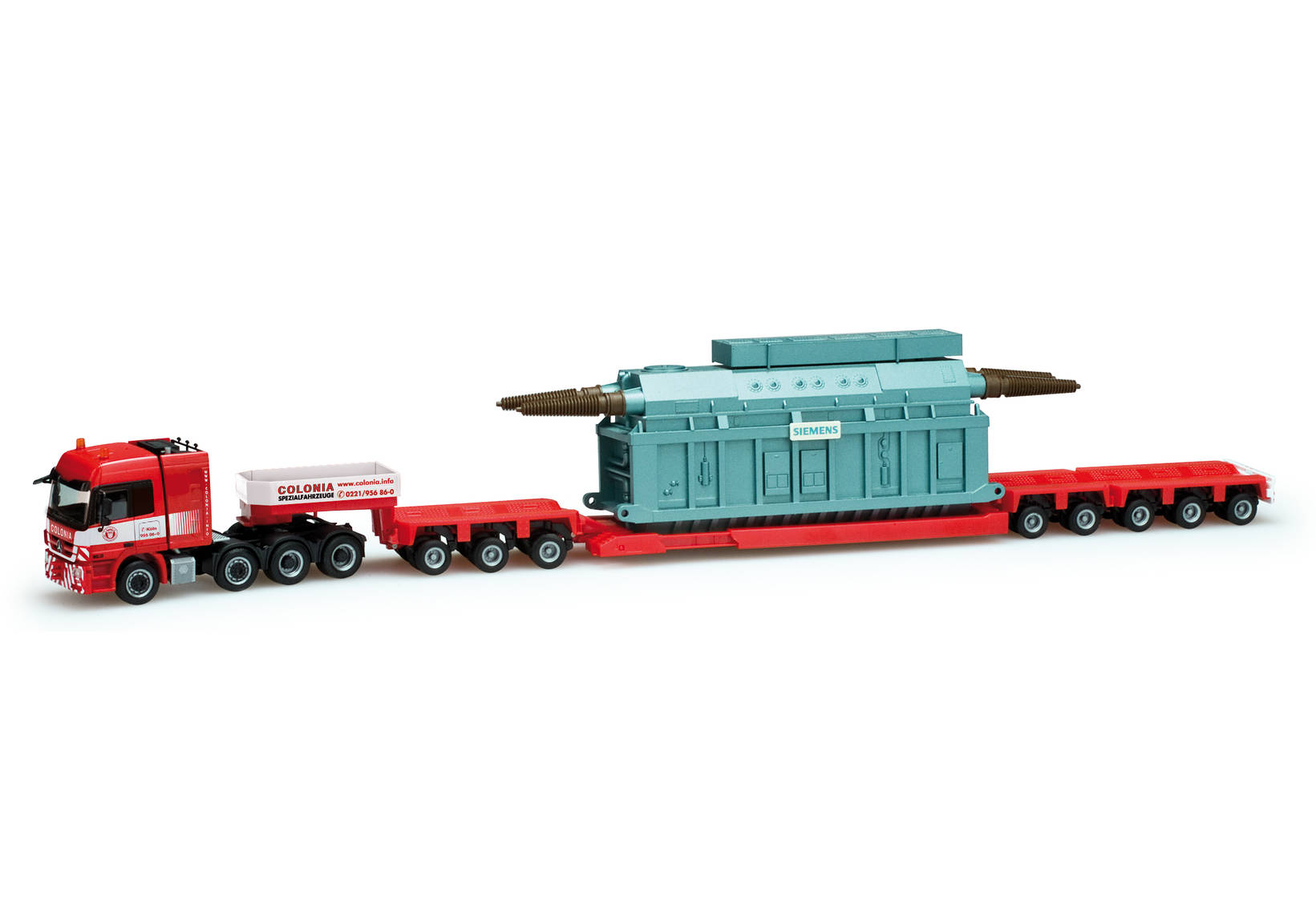 Mercedes-Benz Actros L 08 Titan Tieflade-Sattelzug mit Trafobeladung "Colonia"