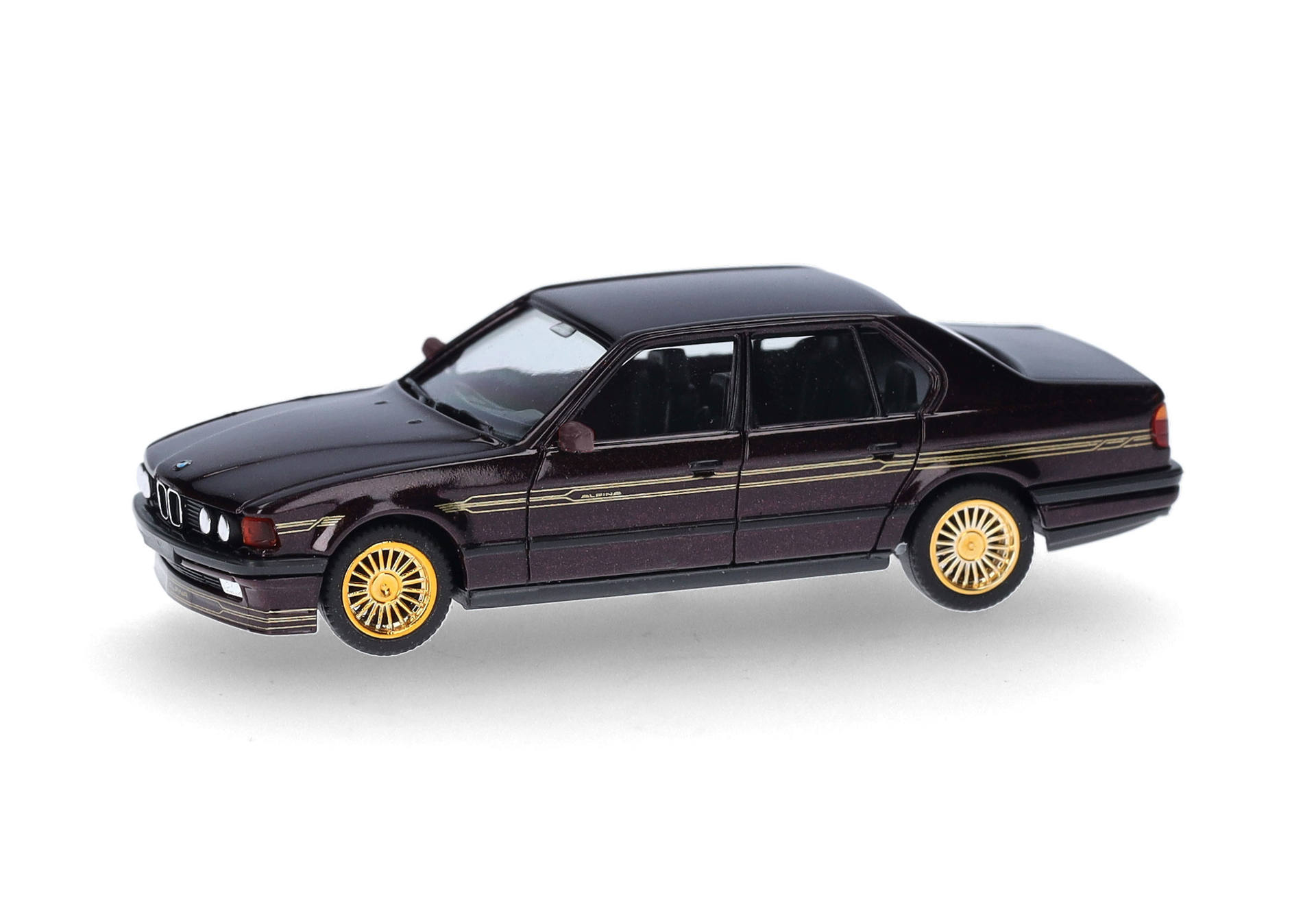 BMW Alpina B11 3.5 liter, burgund red, metallic golden print