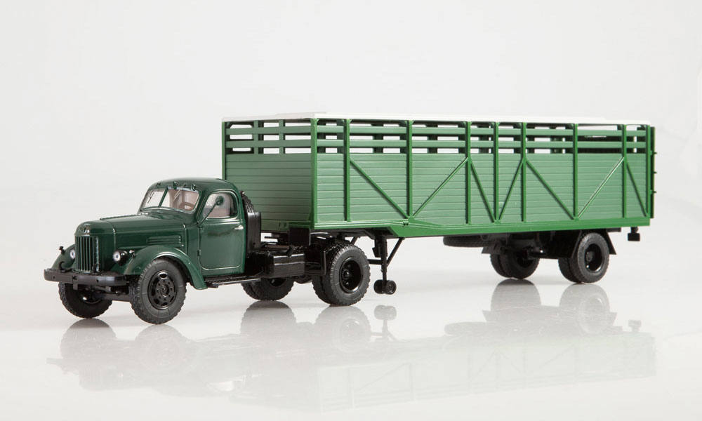 ZIL-MMZ-164AN with trailer ODAZ-857B, green