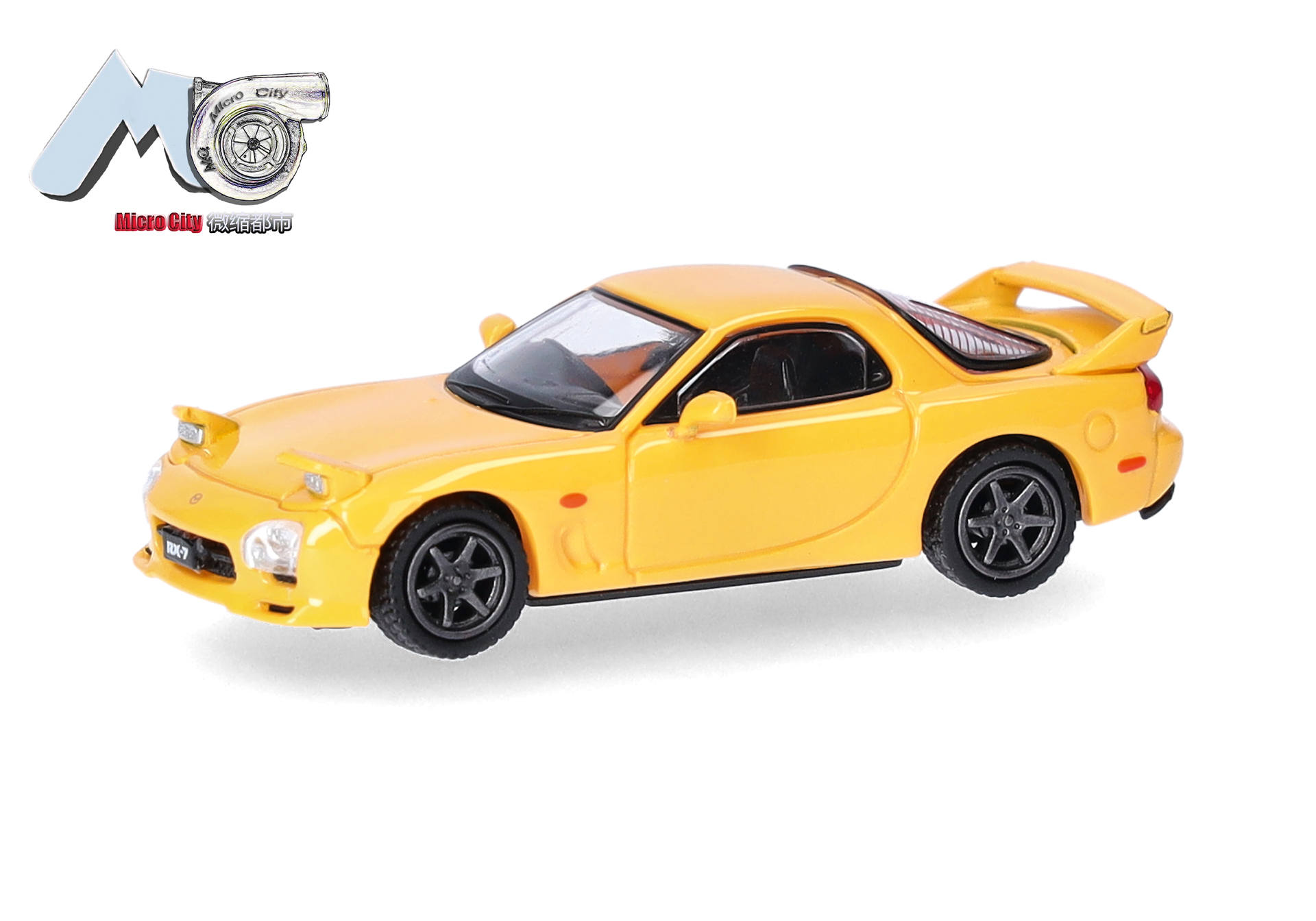 toy car, die-cast, yellow,  coupe, rear spoiler