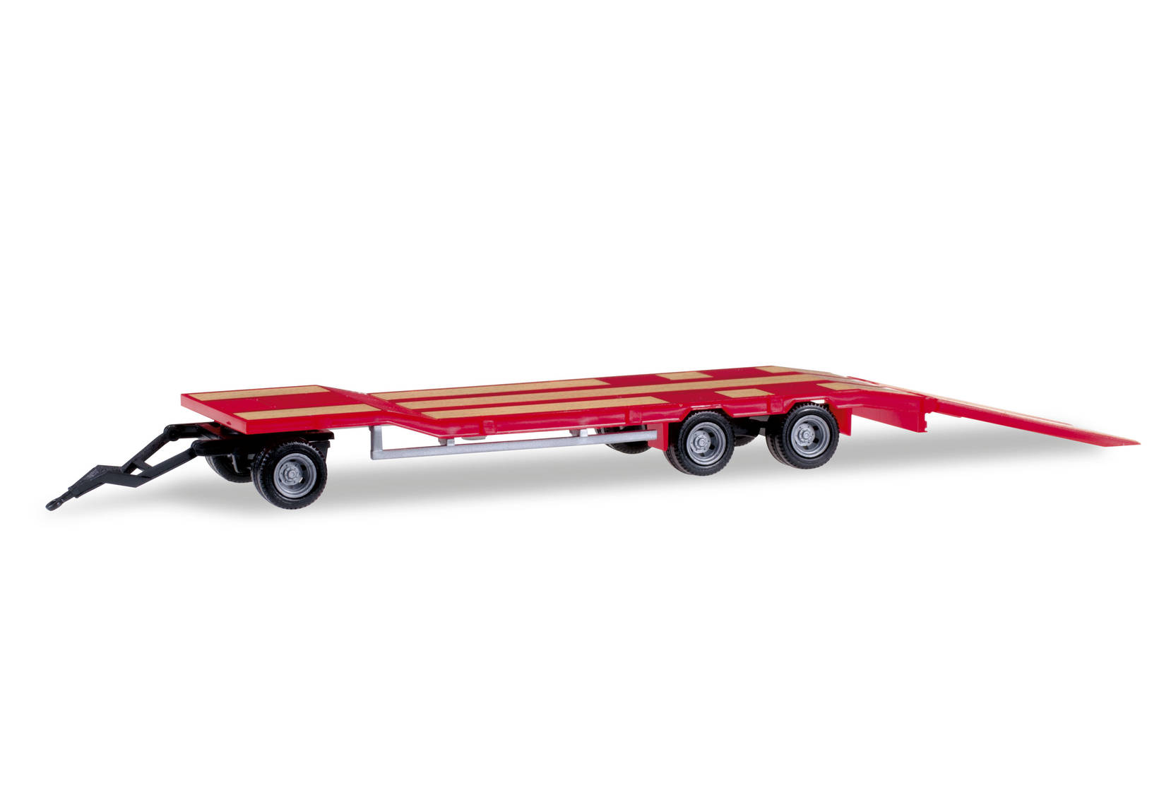 Goldhofer TU 3 construction site trailer, flame red