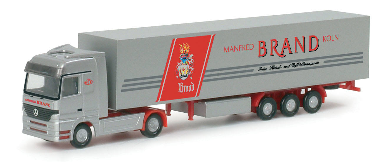 Mercedes-Benz Actros LH box semitrailer "Brand"