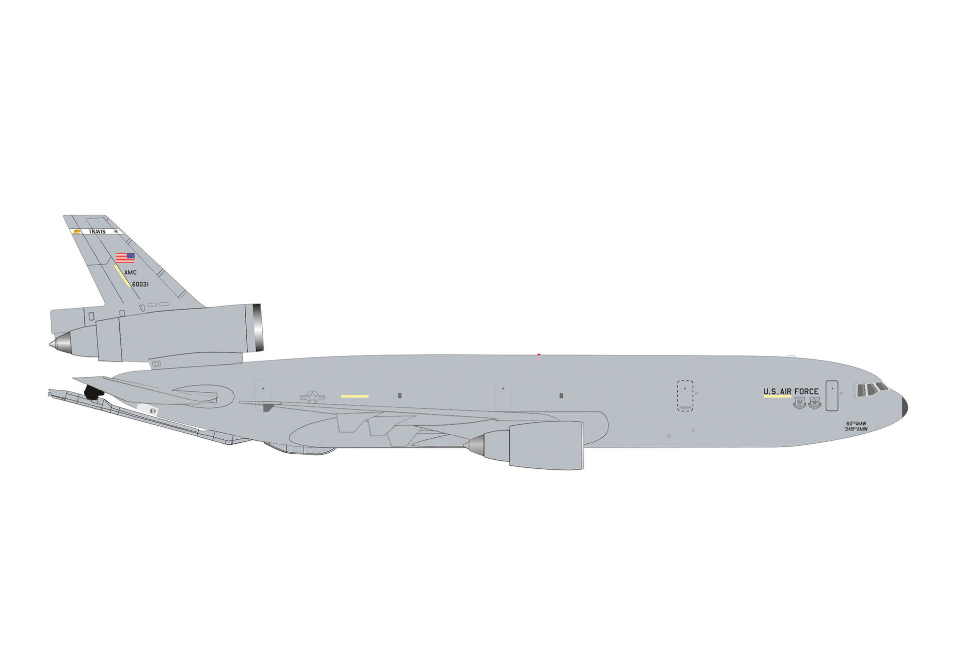 U.S. Air Force McDonnell Douglas KC-10 Extender - 60th AMW, Travis Air Base (Farewell Edition) - 86-0031