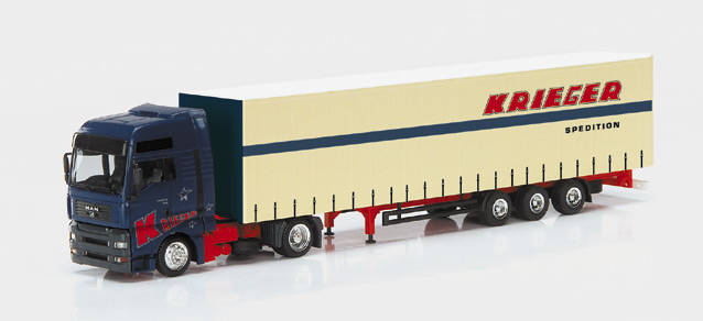 MAN TGA XXL lowliner semitrailer "Krieger"
