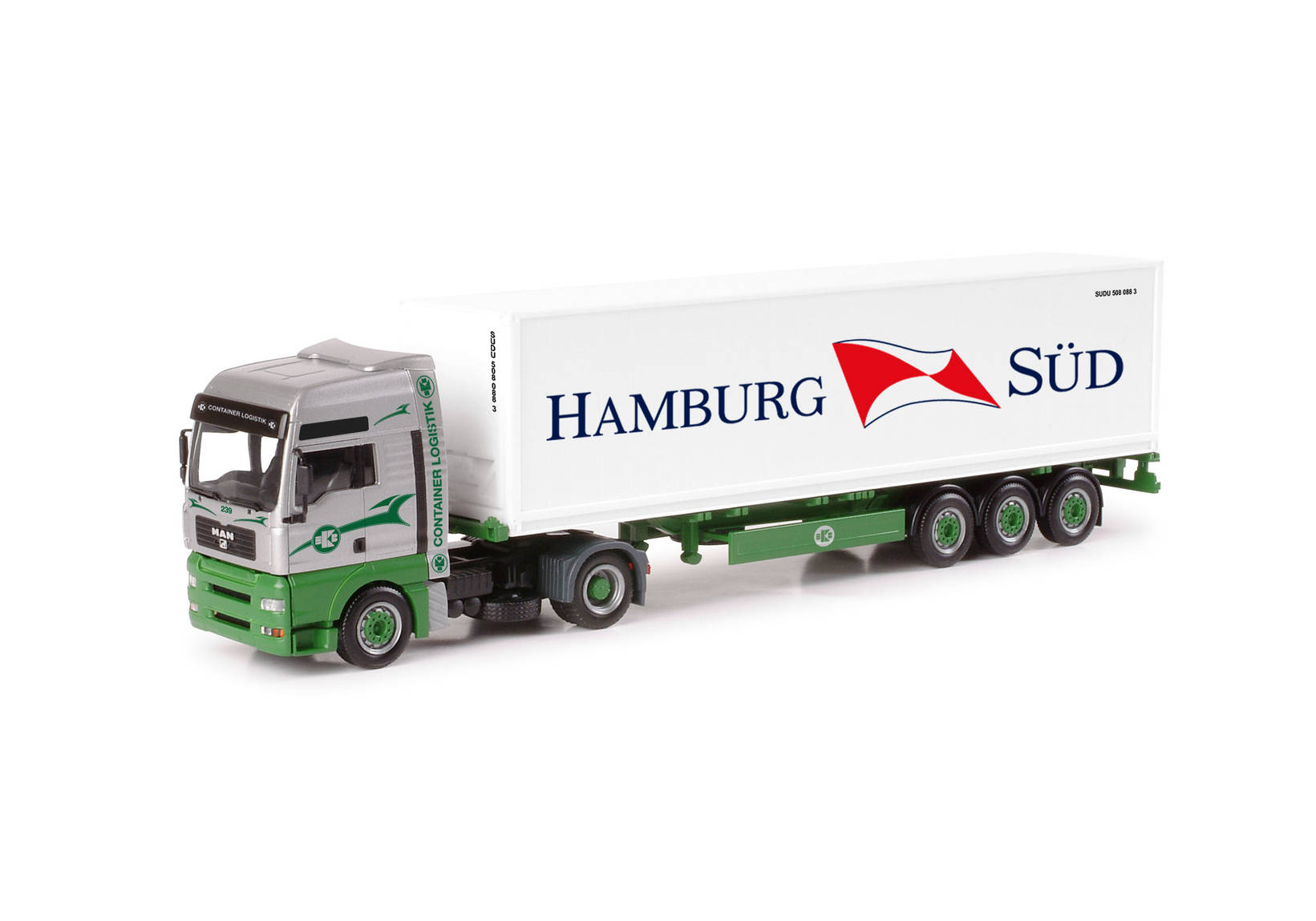 MAN TGA XXL refrigerated container semitrailer "EKB/HH-Süd"
