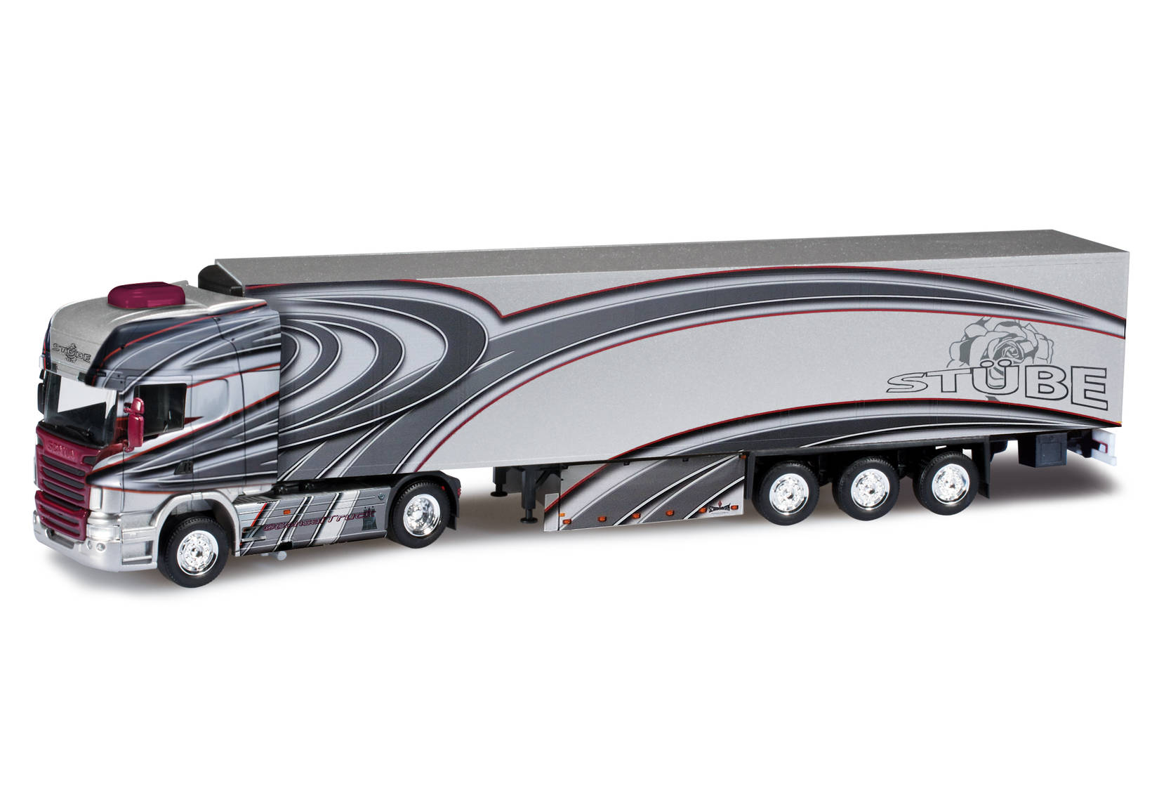Scania R TL refrigerated semitrailer "Stübe Transporte"