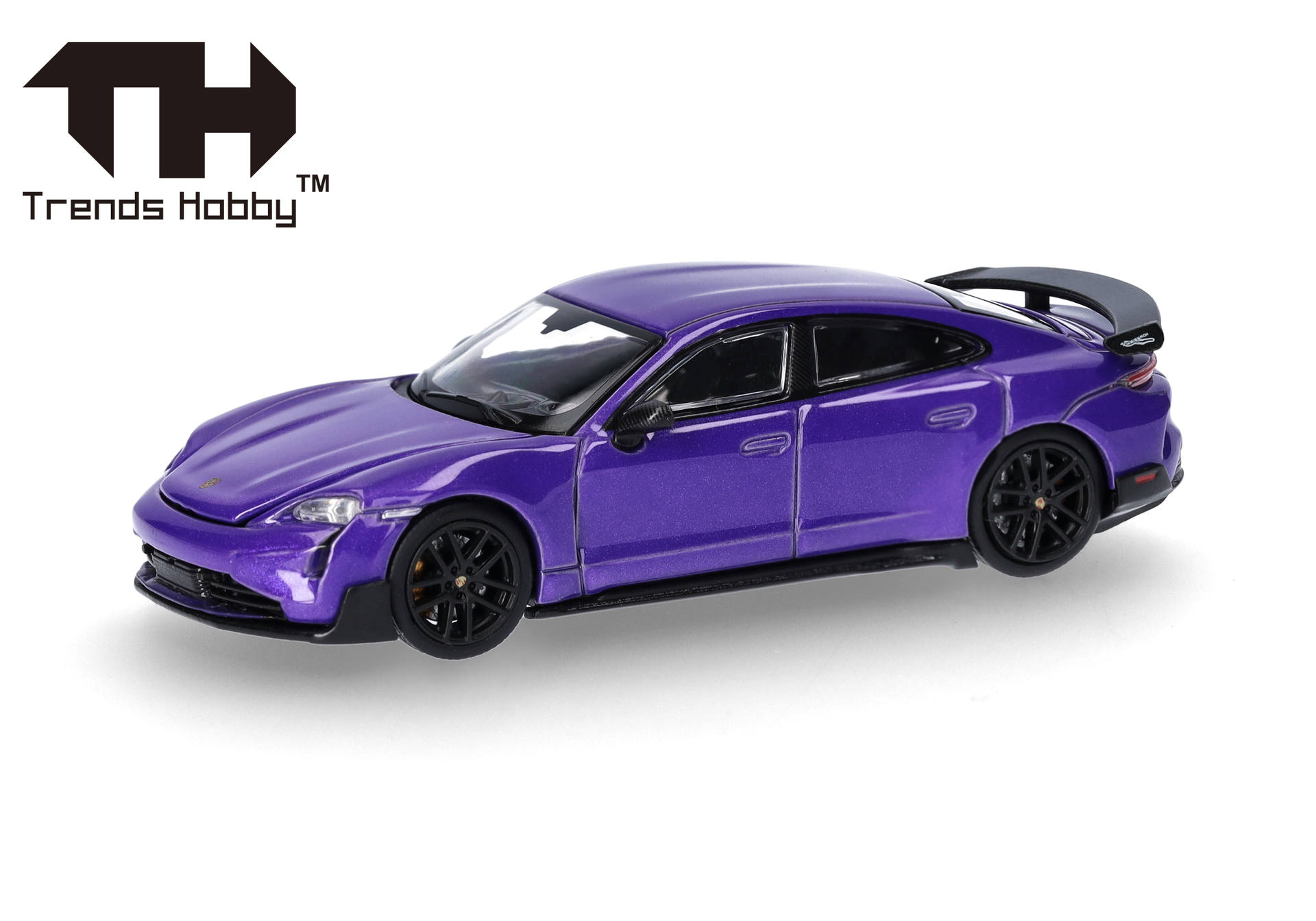 radio-controlled car, diecast model, purple car, sports sedan, black wheels