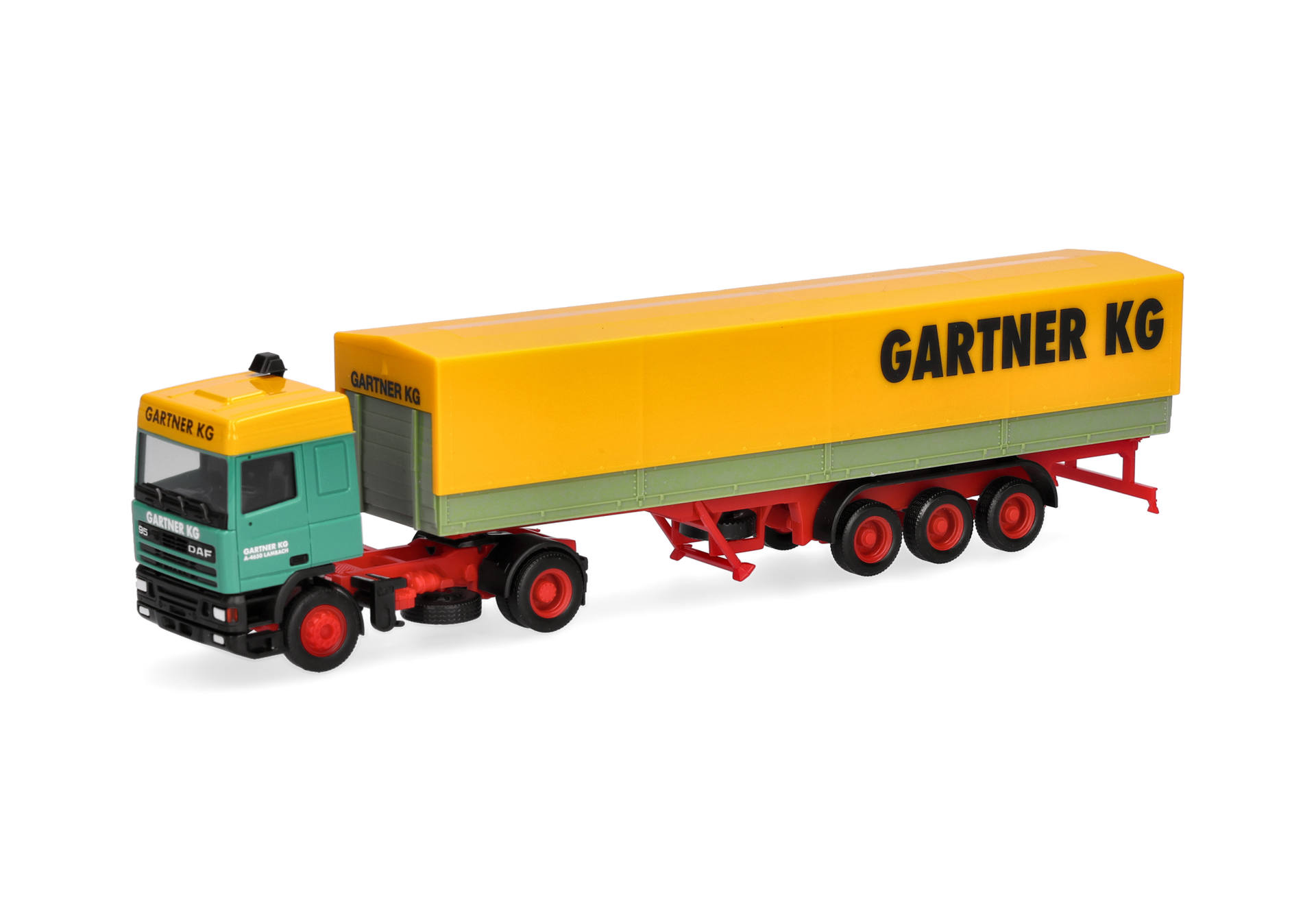 DAF 95 Spacecab curtain-sided trailer truck 2a/3a "Gartner"