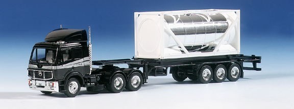 Mercedes-Benz SK '88 Chrom-tankcontainer saddle train 3A/3A 30 "Trailer with 20" container
