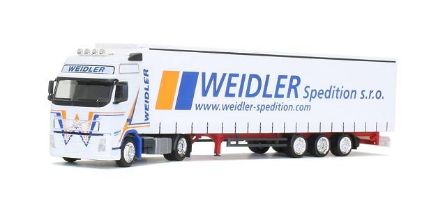 Volvo XL curtain canvas semitrailer "Weidler"