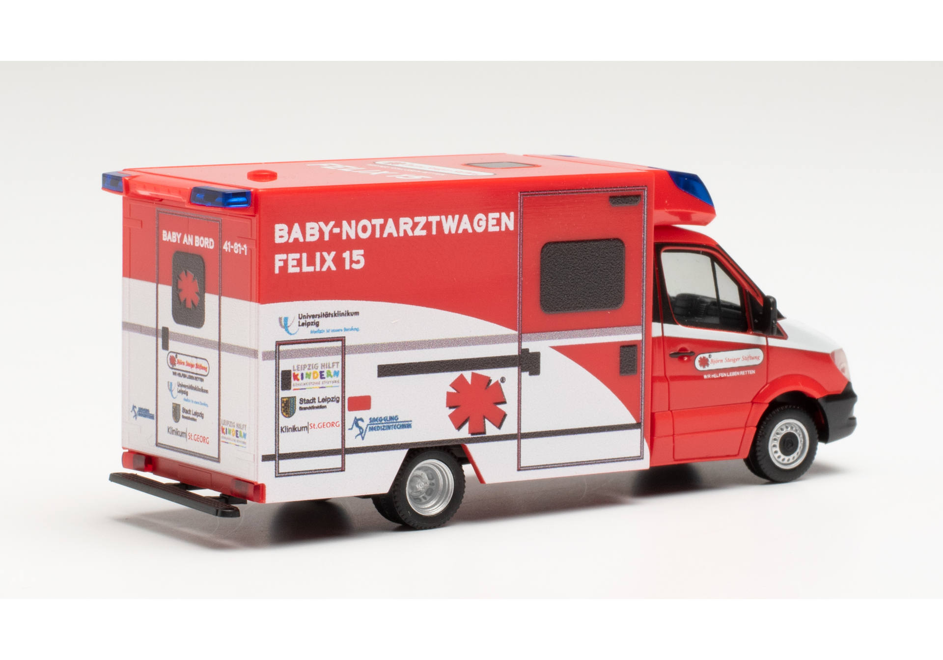 Mercedes-Benz Sprinter `13 Fahrtec RTW „Baby Notarzt Felix 15, Klinikum St. Georg Leipzig“