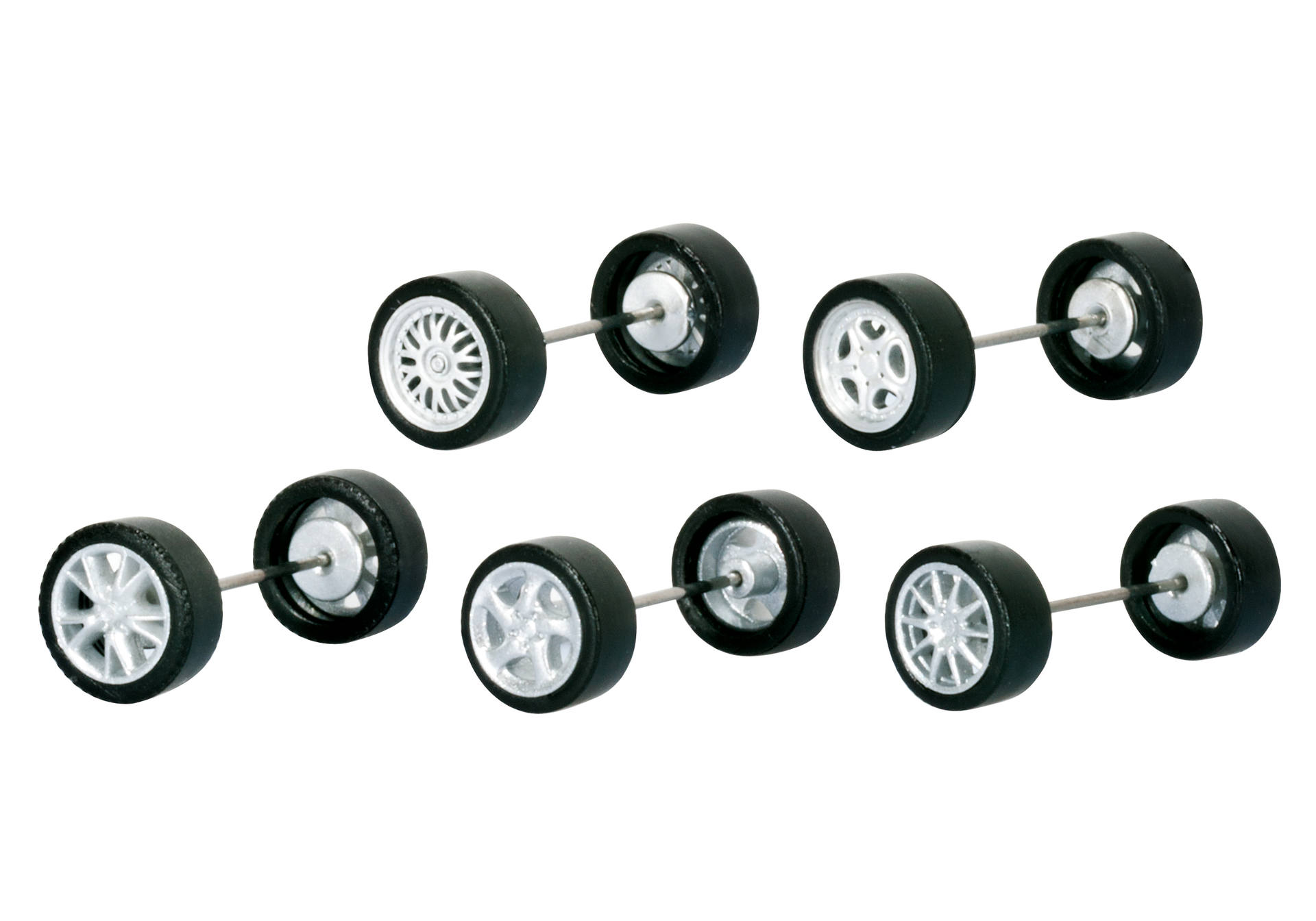 Radsätze für Porsche Modelle, silber lackiert