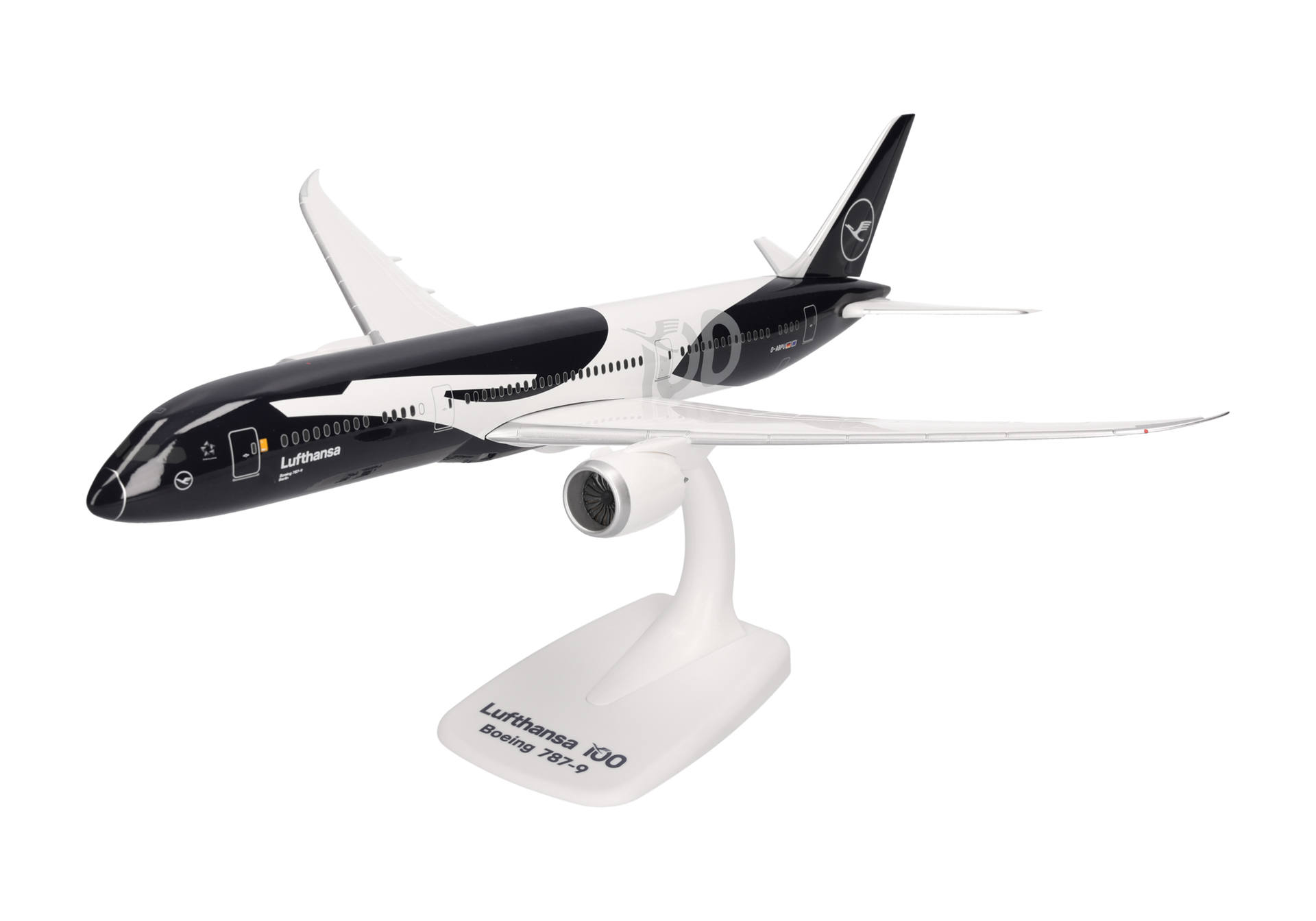 aircraft model, model airplane stand, Lufthansa, Boeing 787-9, diecast model