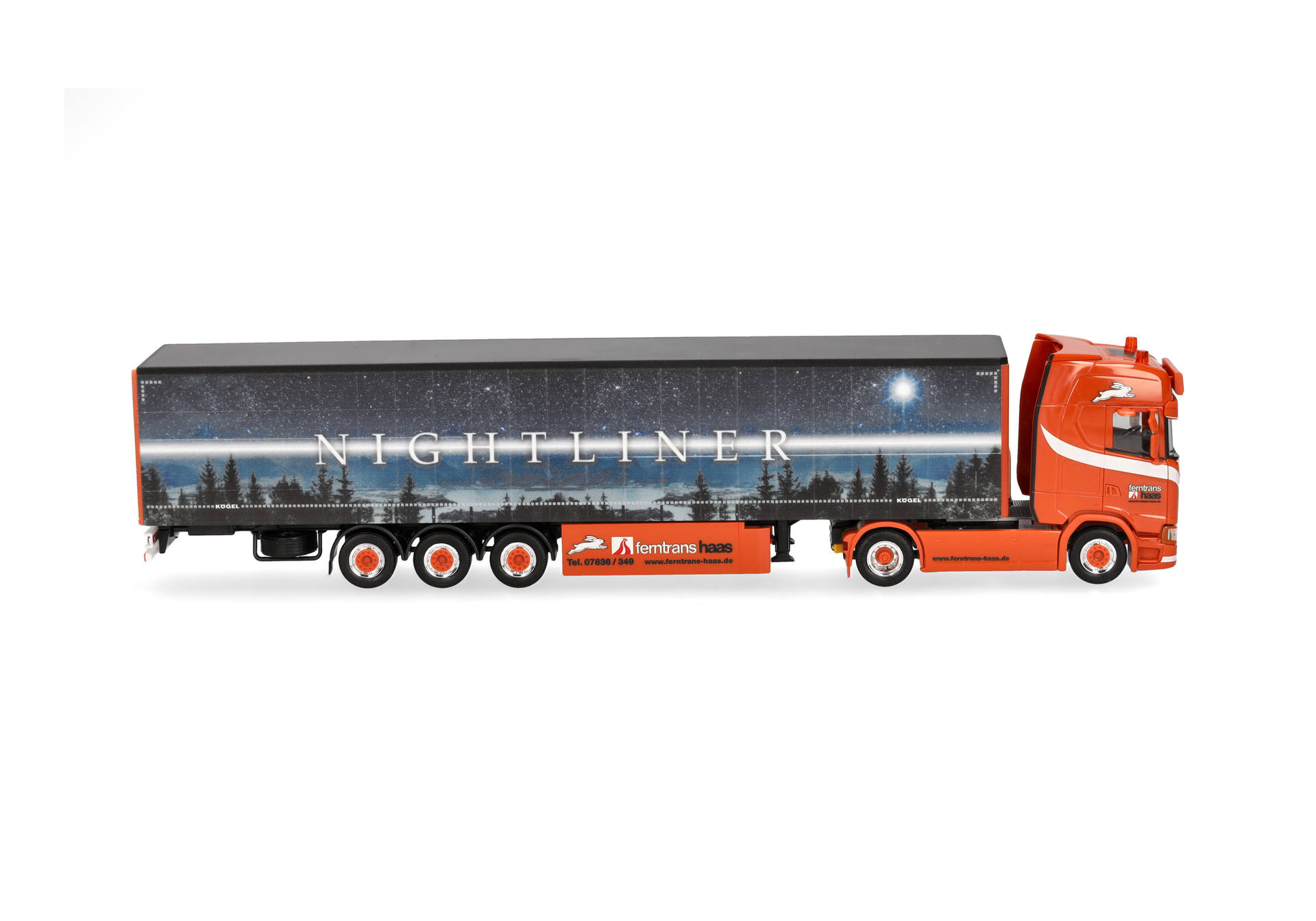 Scania CS 20 HD 15m curtain canvas semitrailer truck "Ferntrans Haas" (Baden-Wuerttemberg/Schenkenzell)
