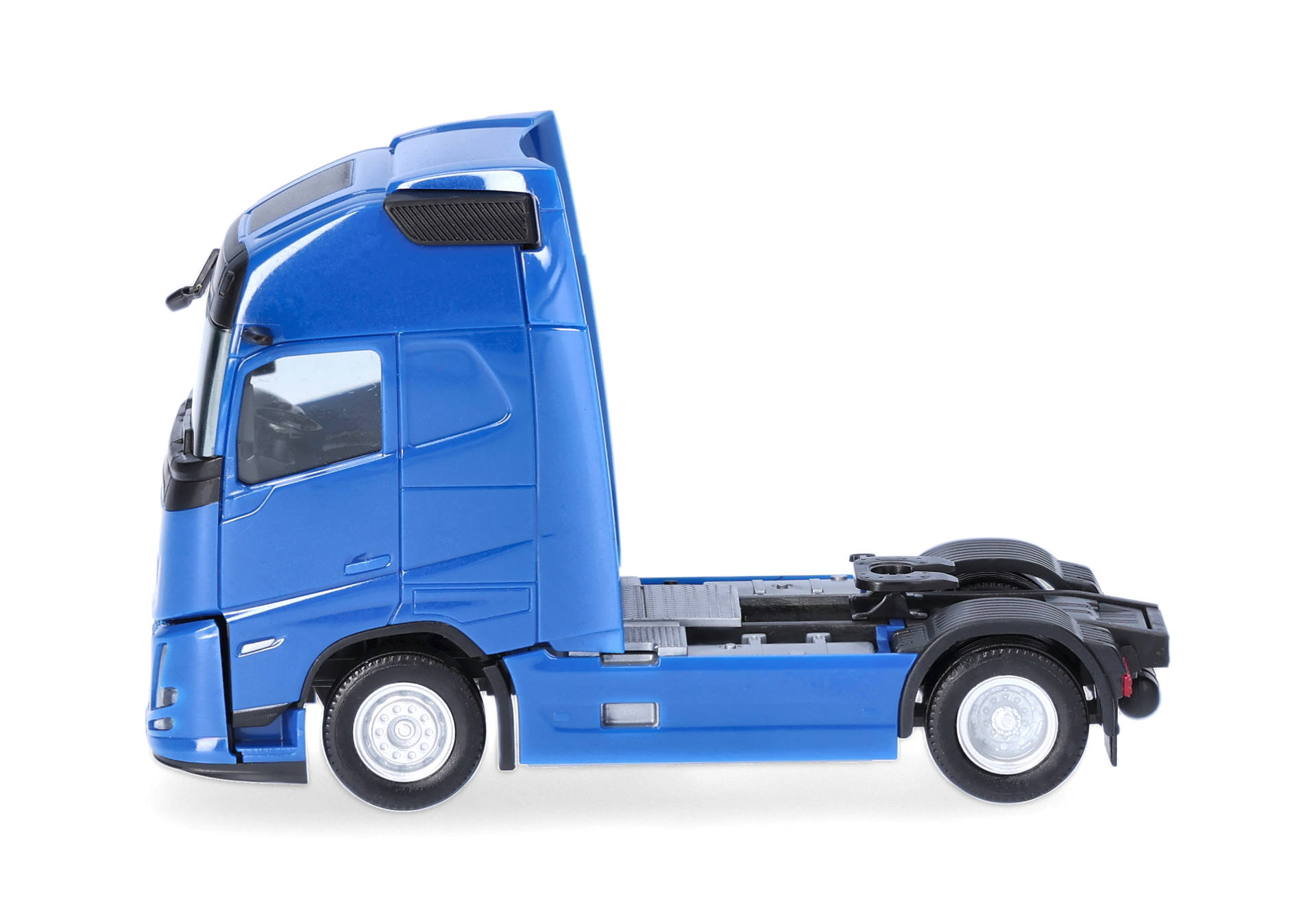 truck, semi-truck, cab, blue, trailerless